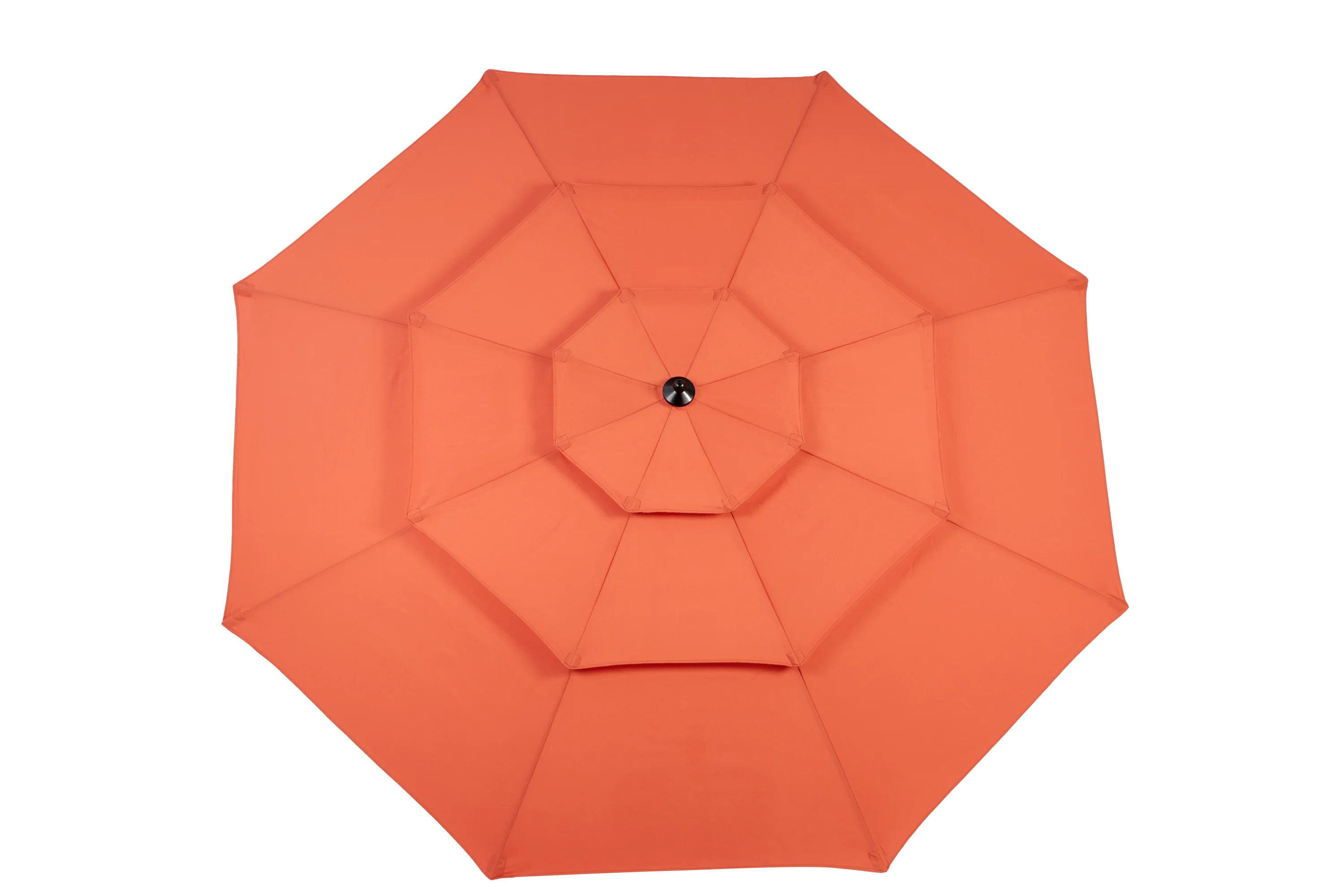 Aluminium 10ft 3-Tier Auto-Tilt Outdoor Patio Umbrella - Orange - Image 7