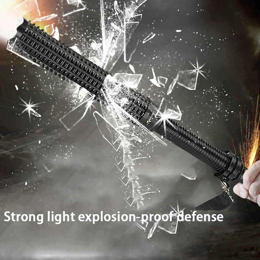 Aluminum Alloy LED Flashlight with Telescopic Handle and Zoom Beam Function - Image 7