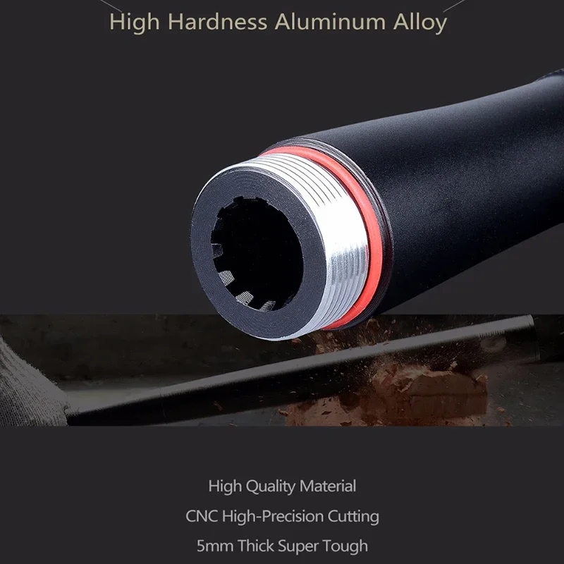 Aluminum Alloy Waterproof LED Flashlight with Bat-Style Handle – Super Bright Light - Image 3