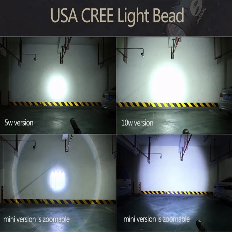 Aluminum Alloy Waterproof LED Flashlight with Bat-Style Handle – Super Bright Light - Image 5