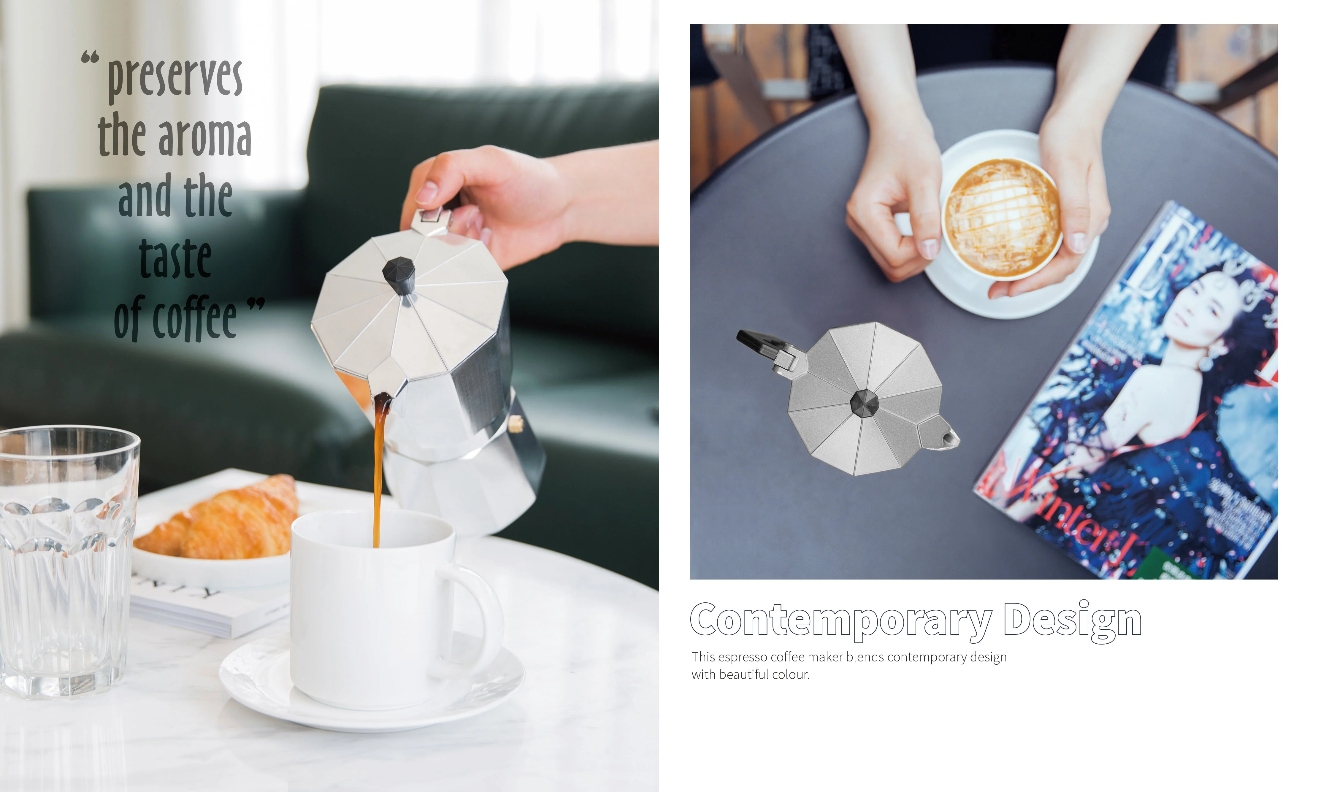 Aluminum Coffee Maker - 4 Sizes - Image 13