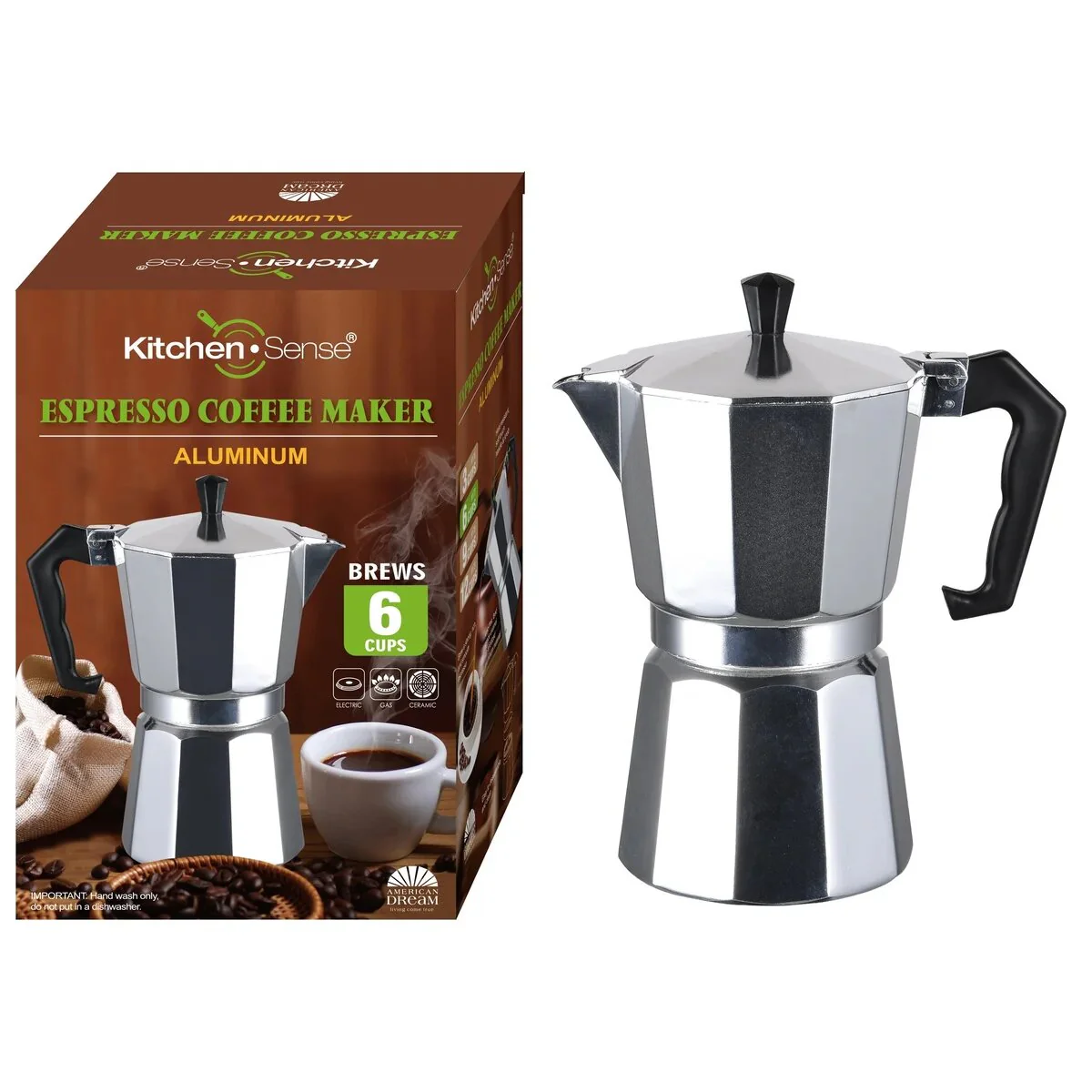 Aluminum Coffee Maker - 4 Sizes - Image 14