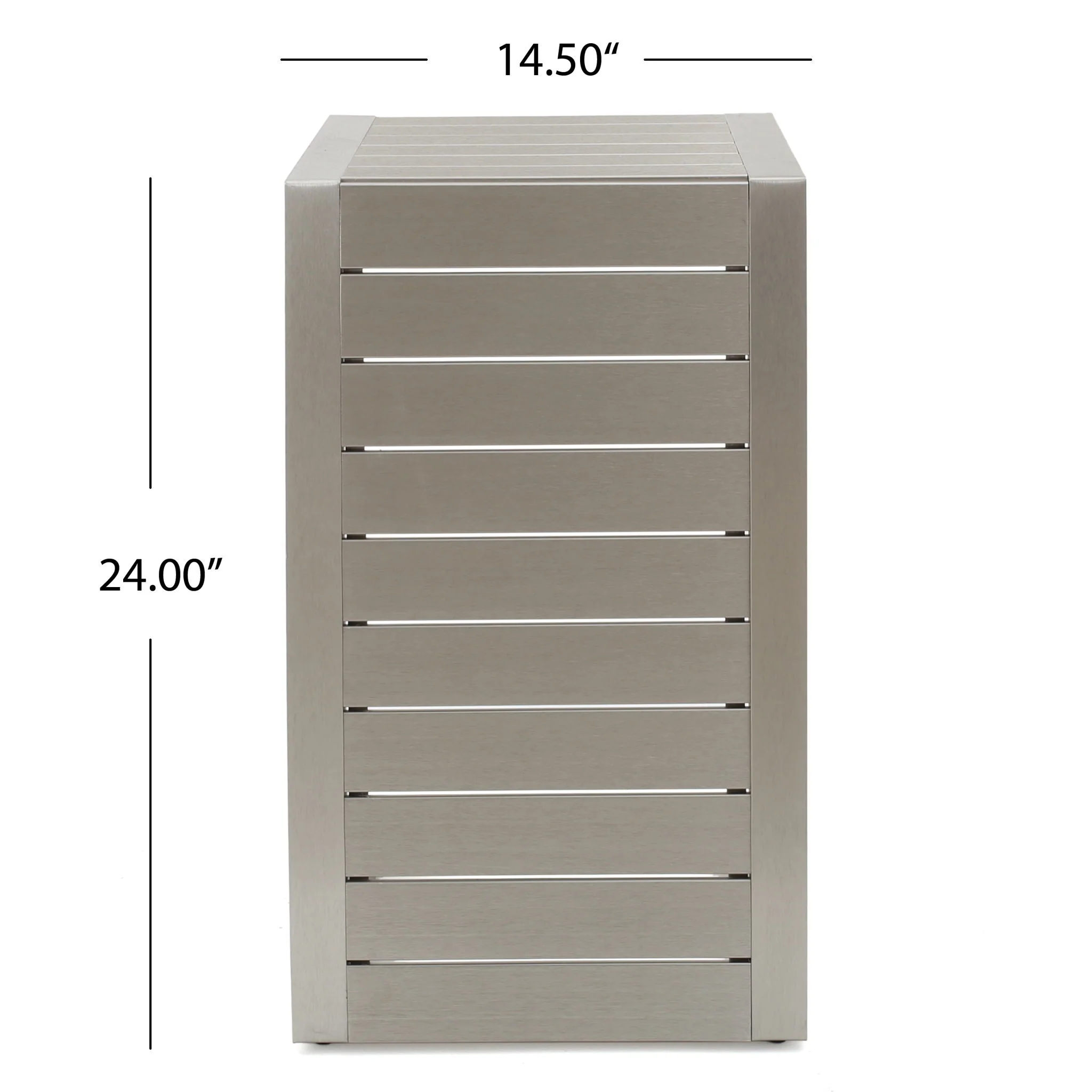 Aluminum Outdoor C-Shaped Side Table for Patio - Image 20