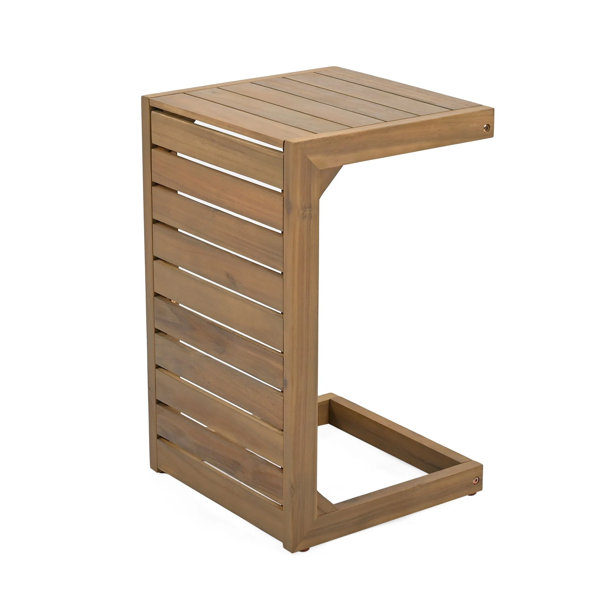 Aluminum Outdoor C-Shaped Side Table for Patio - Image 4