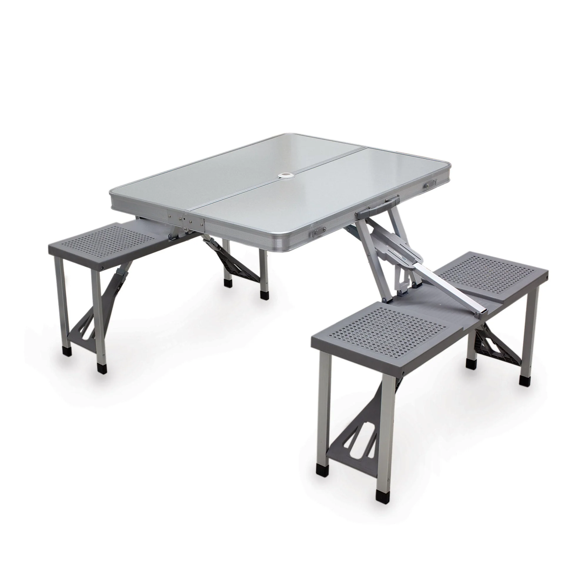 Aluminum Portable Picnic Table with Seats - Image 3