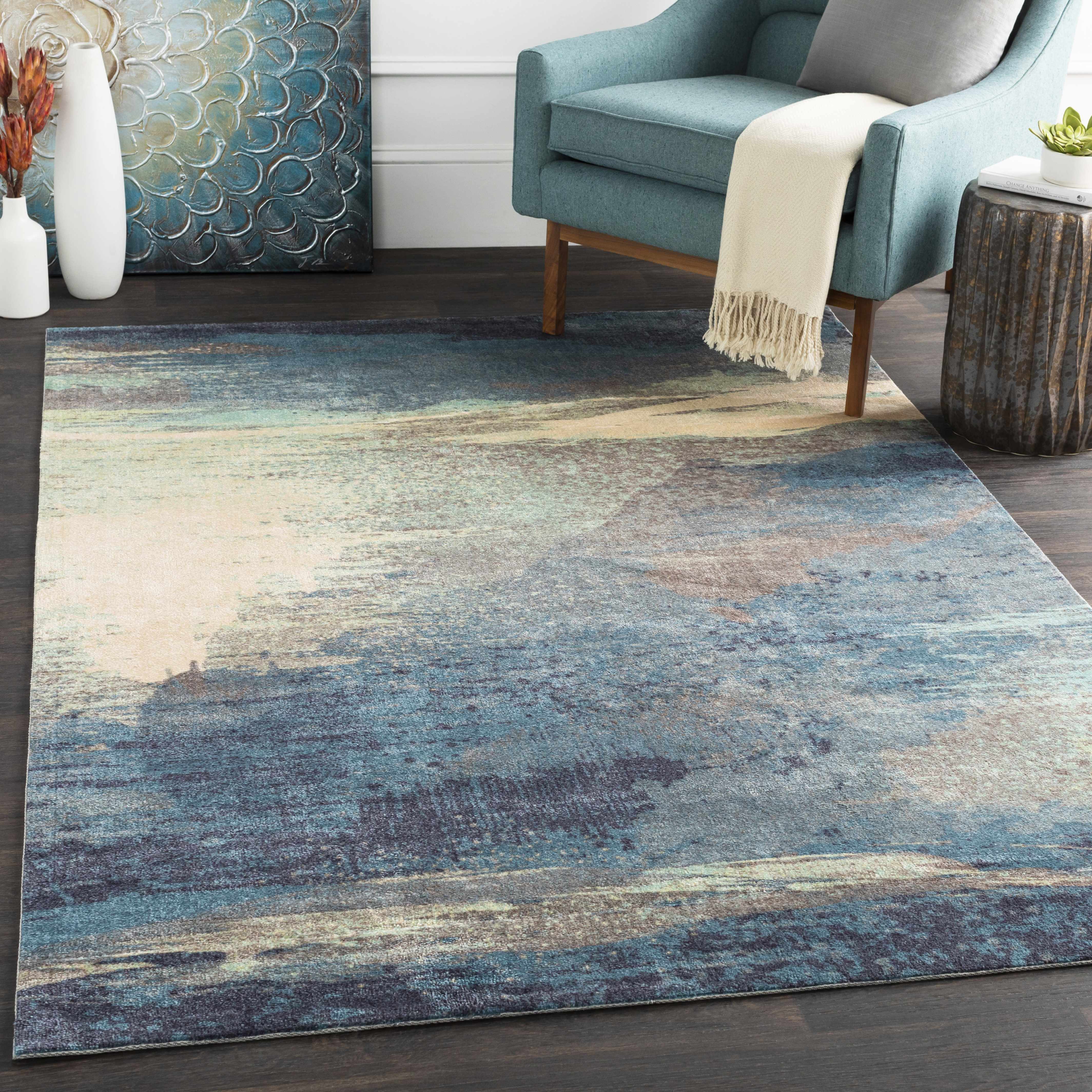 Alvaton Abstract Blue Rug - Image 14