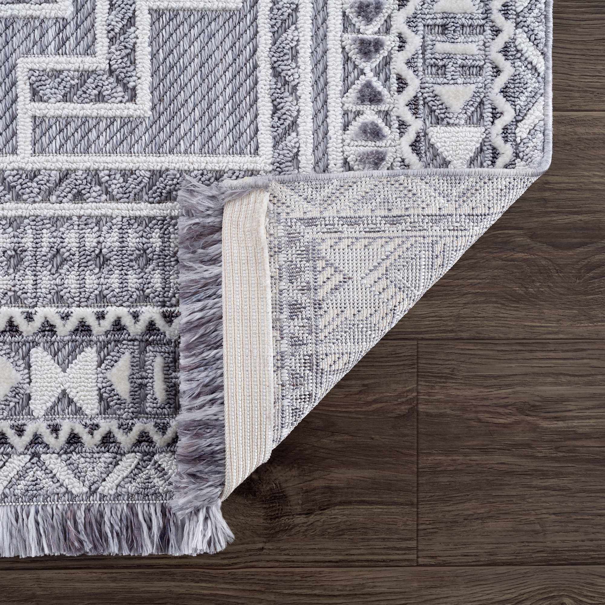 Alya 3D Saxony with Fringes Area Rug - Clearance - Image 5