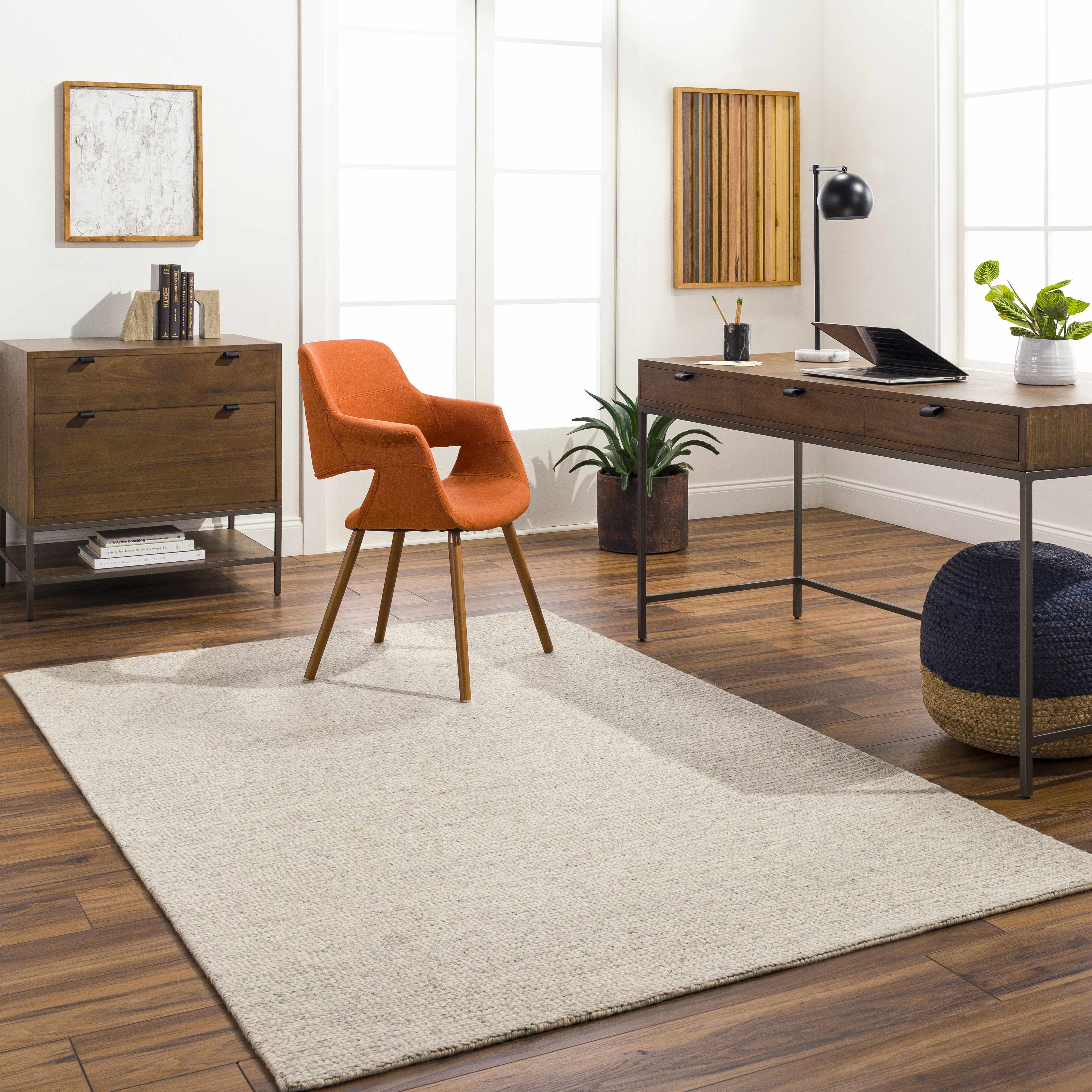 Alyra Beige Solid Area Rug - Clearance - Image 2