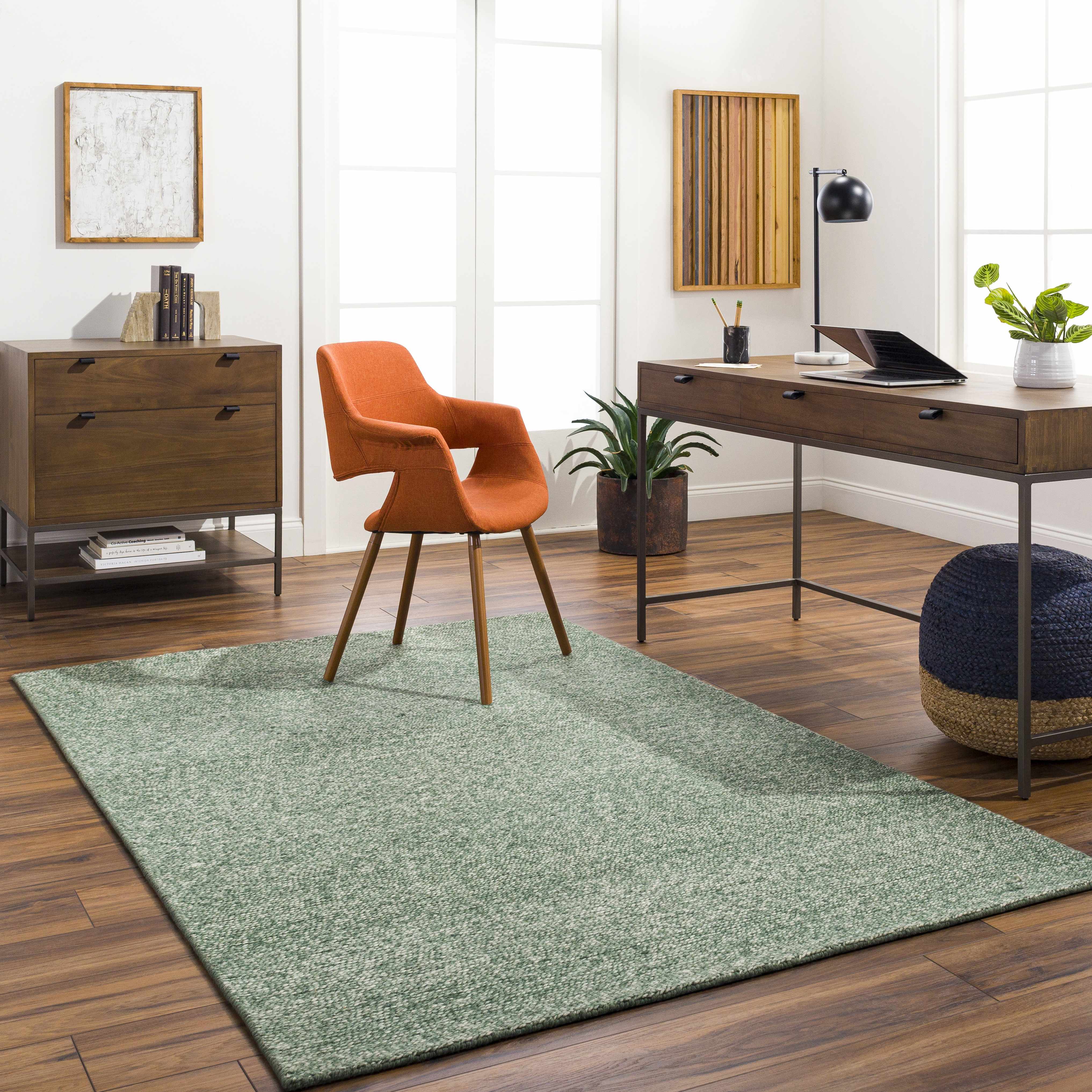 Alyra Green Solid Area Rug - Image 2