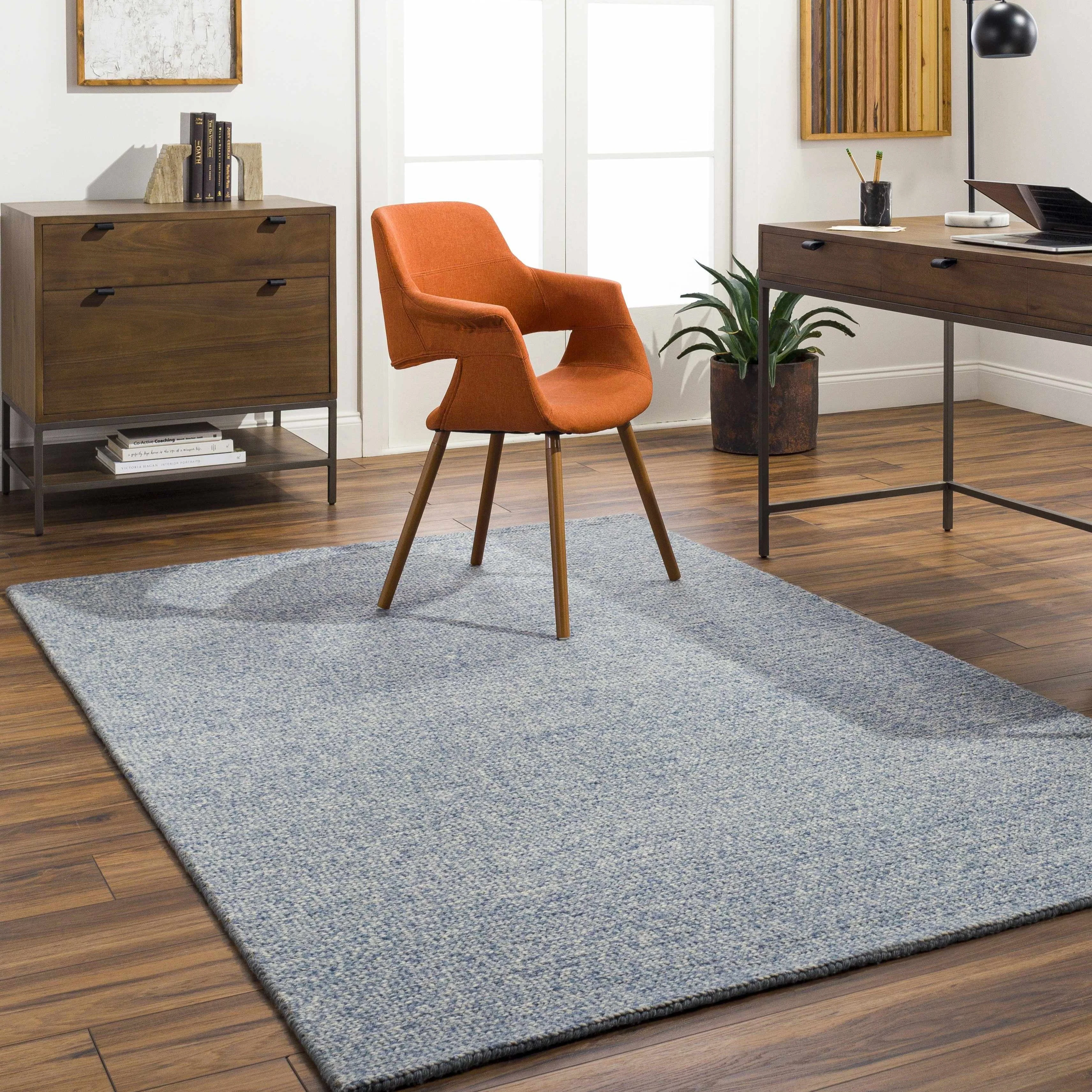 Alyra Light Blue Solid Area Rug - Clearance - Image 2