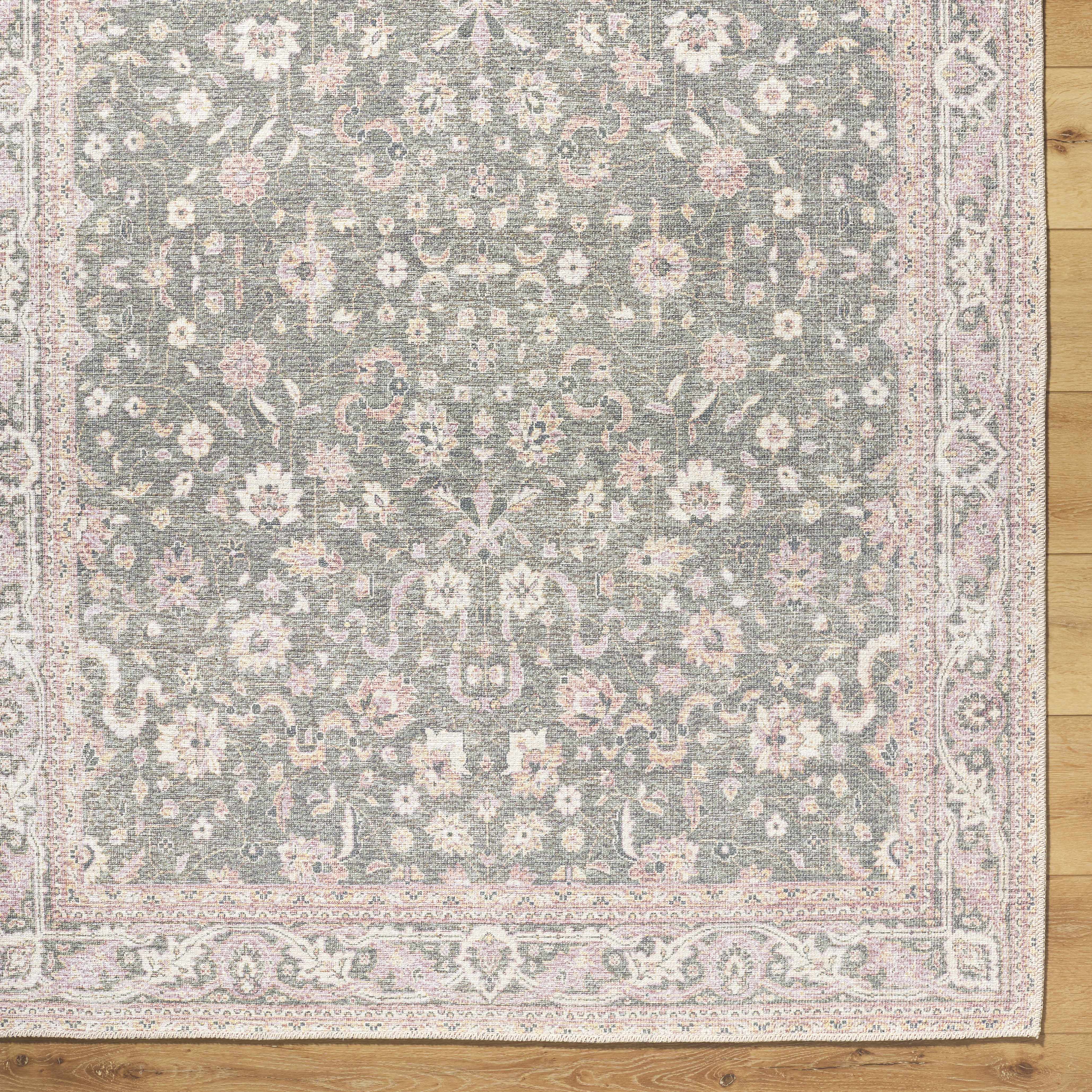 Alyson Vintage Flat Pile Washable Rug - Image 6