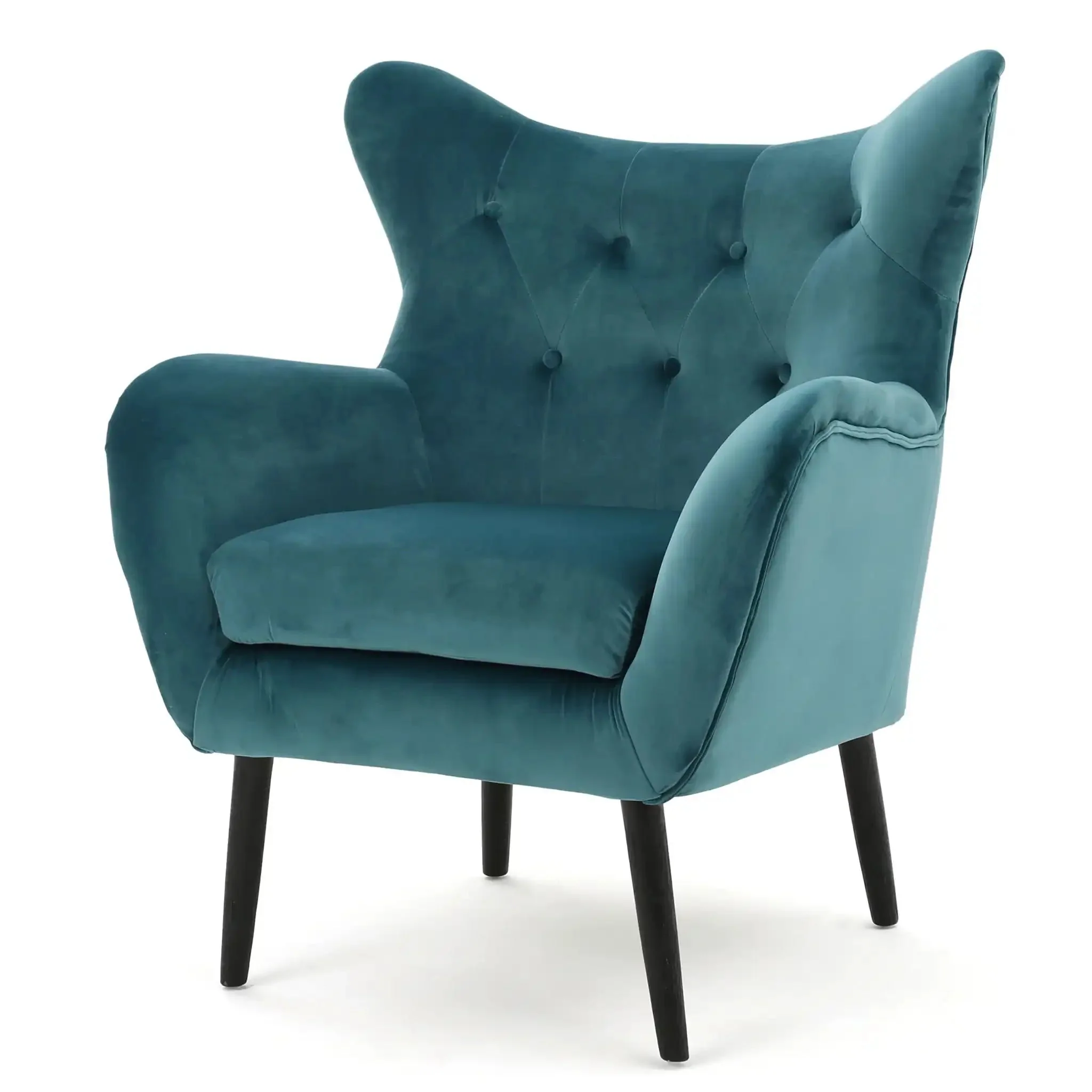 Alyssa - Mid Century Upholstered Arm Chair With Wingback Design