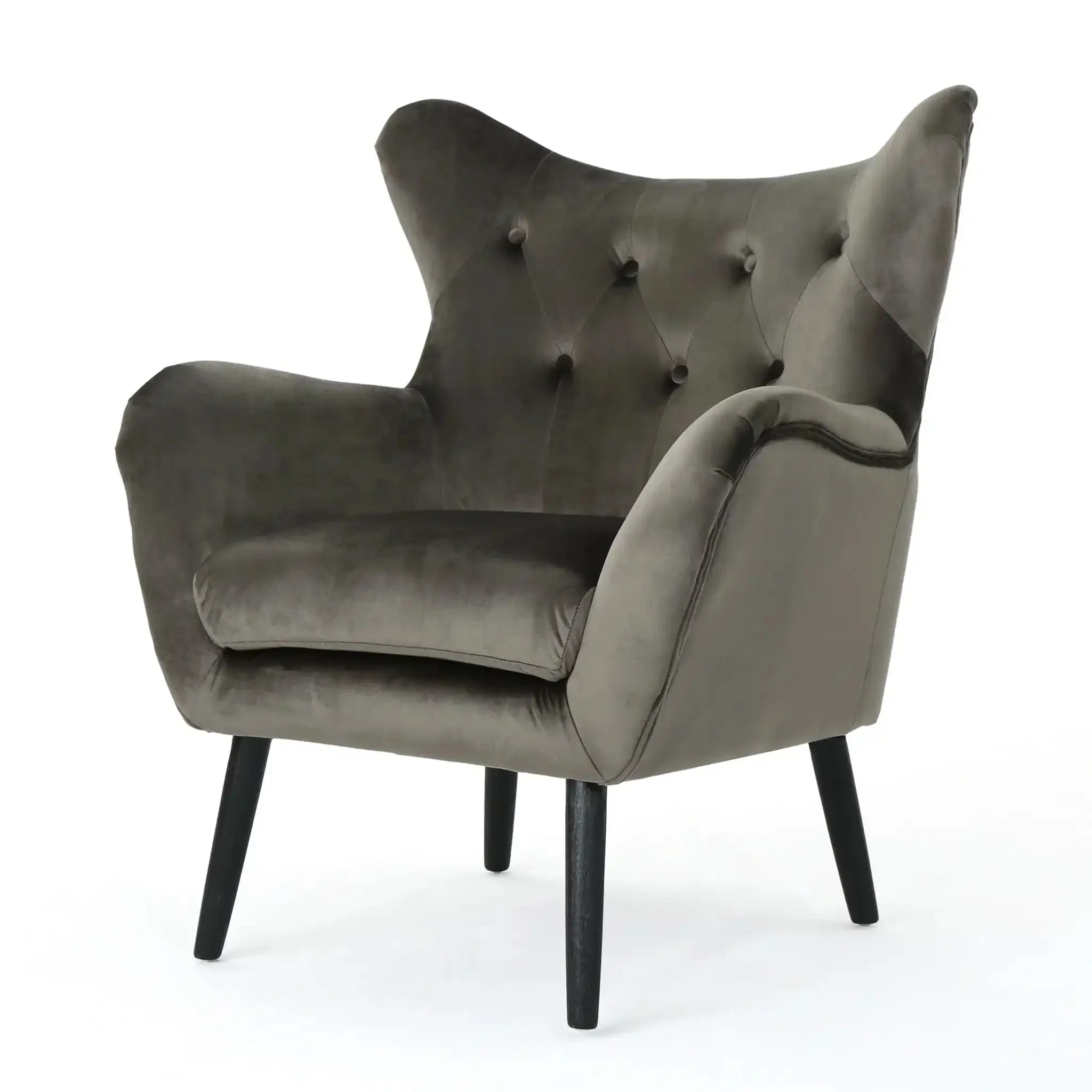 Alyssa - Mid Century Upholstered Arm Chair With Wingback Design - Image 3