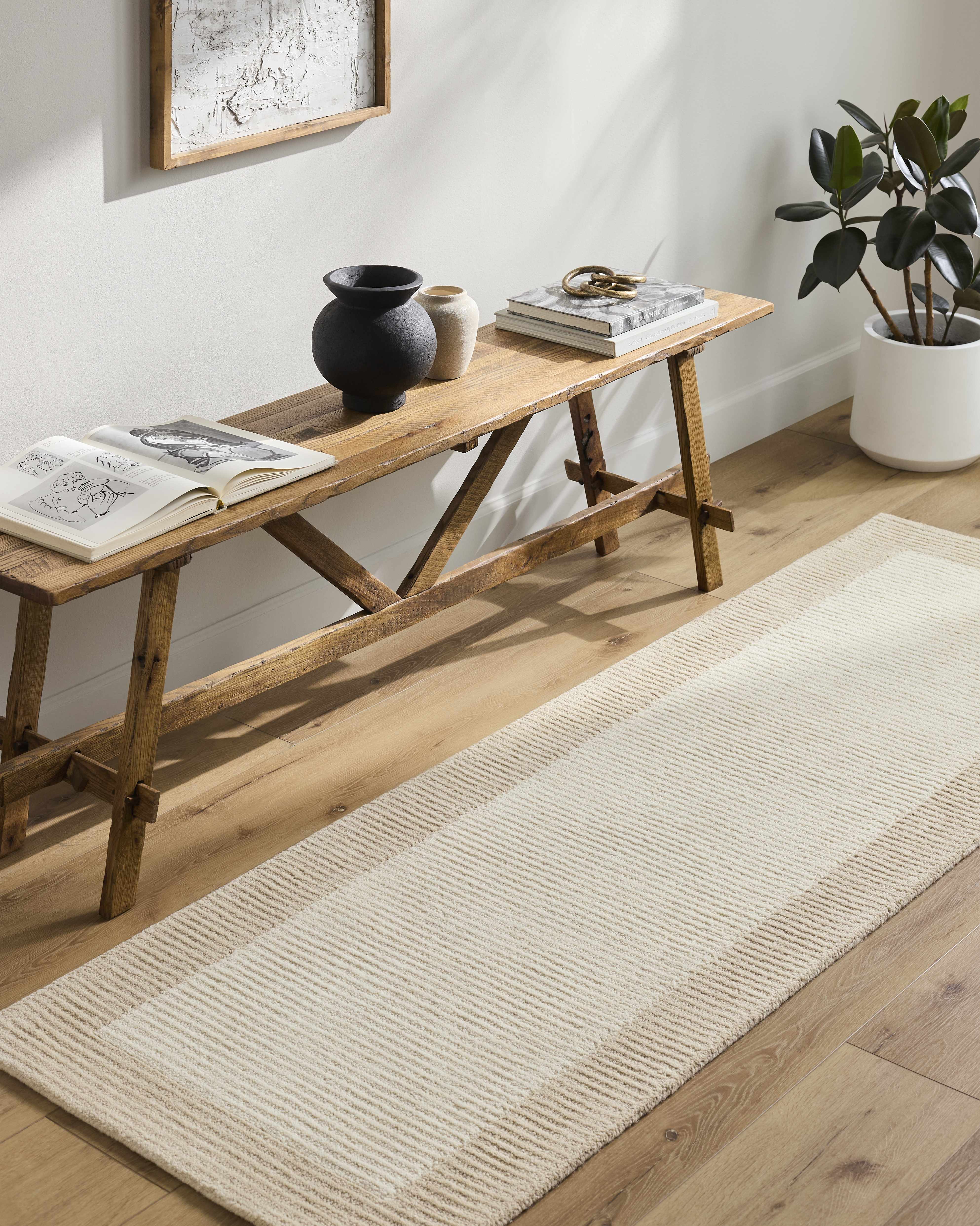 Amadi Beige Wool Area Rug - Image 8