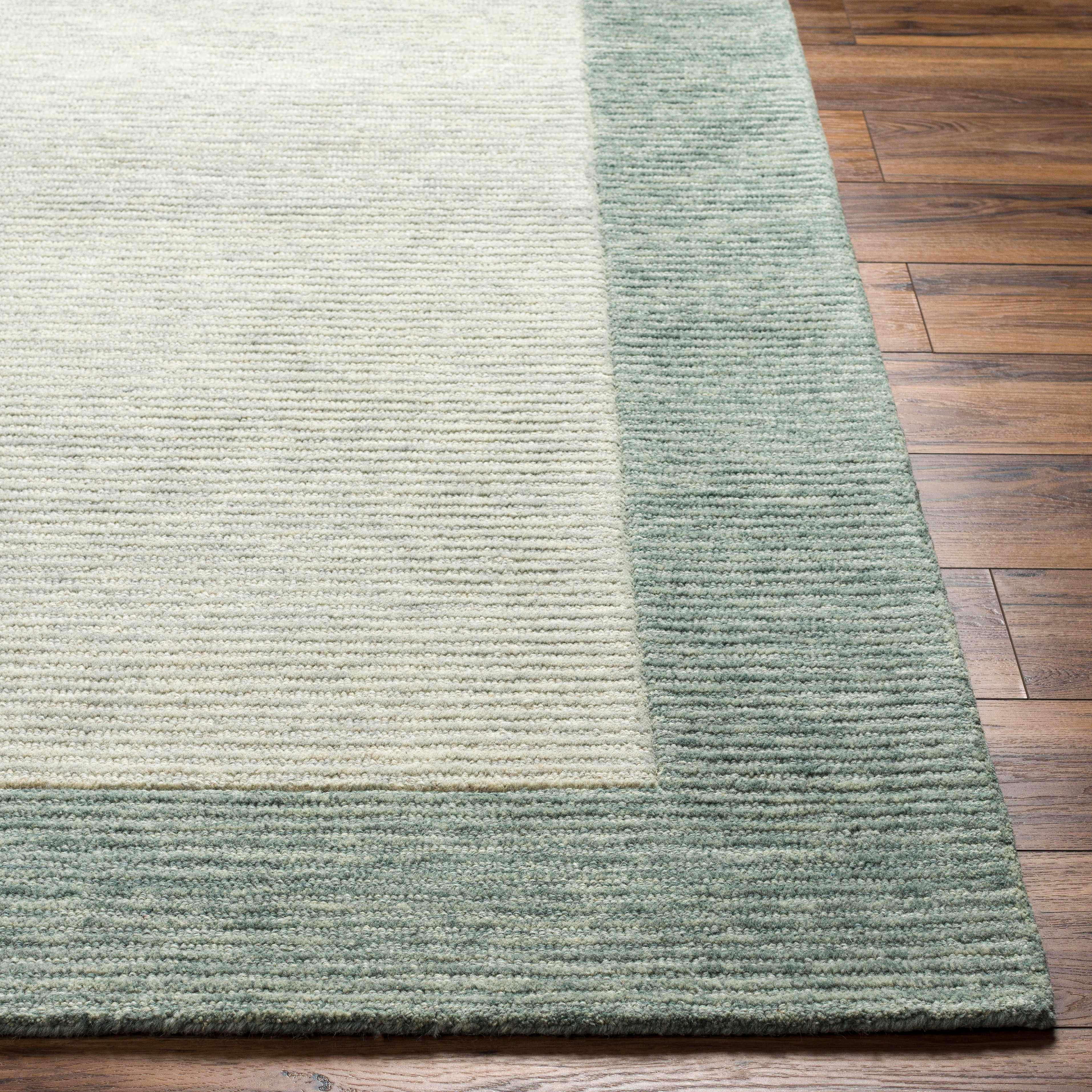 Amadi Green Wool Area Rug - Image 3