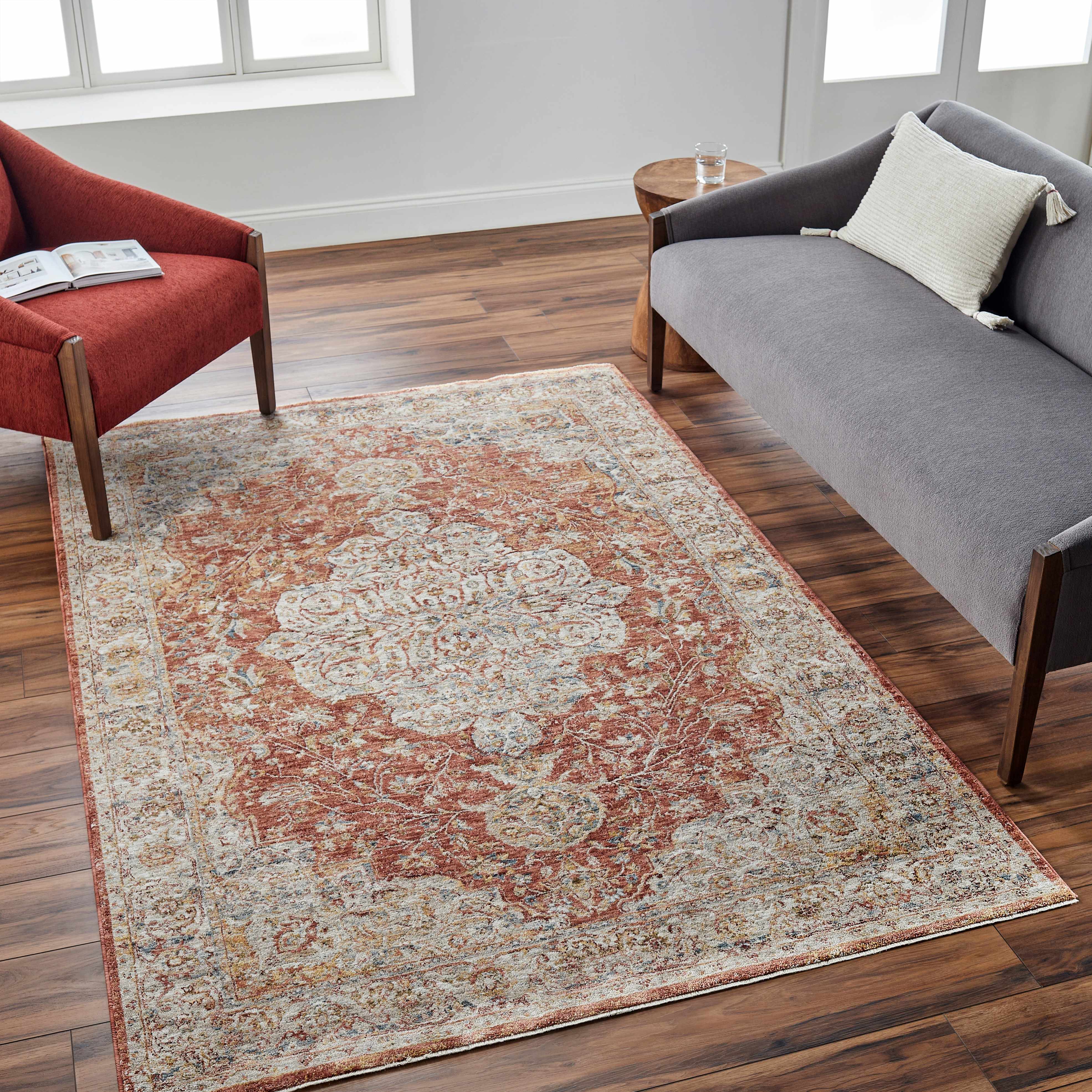 Aman Rust Area Rug - Clearance - Image 2