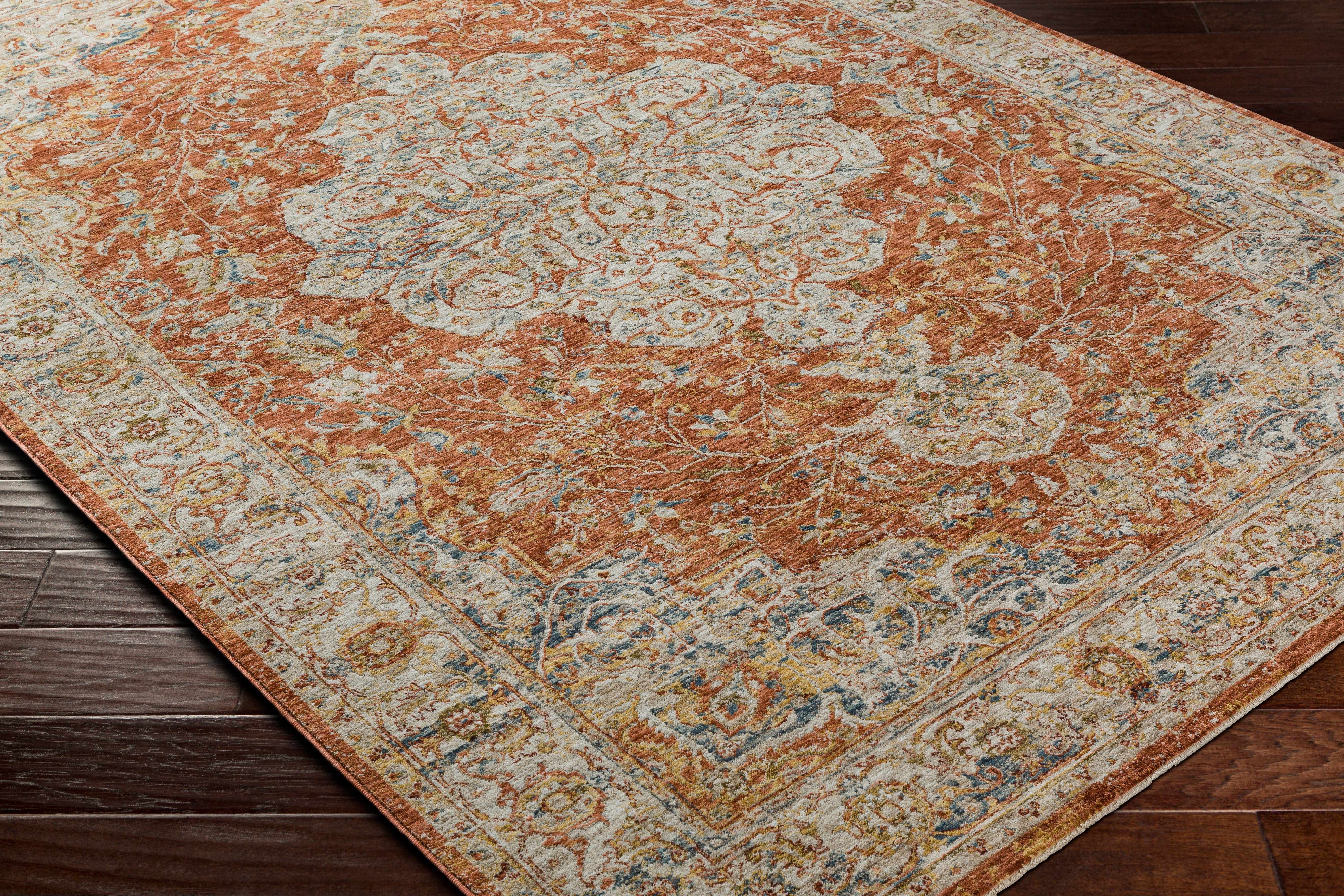 Aman Rust Area Rug - Clearance - Image 4