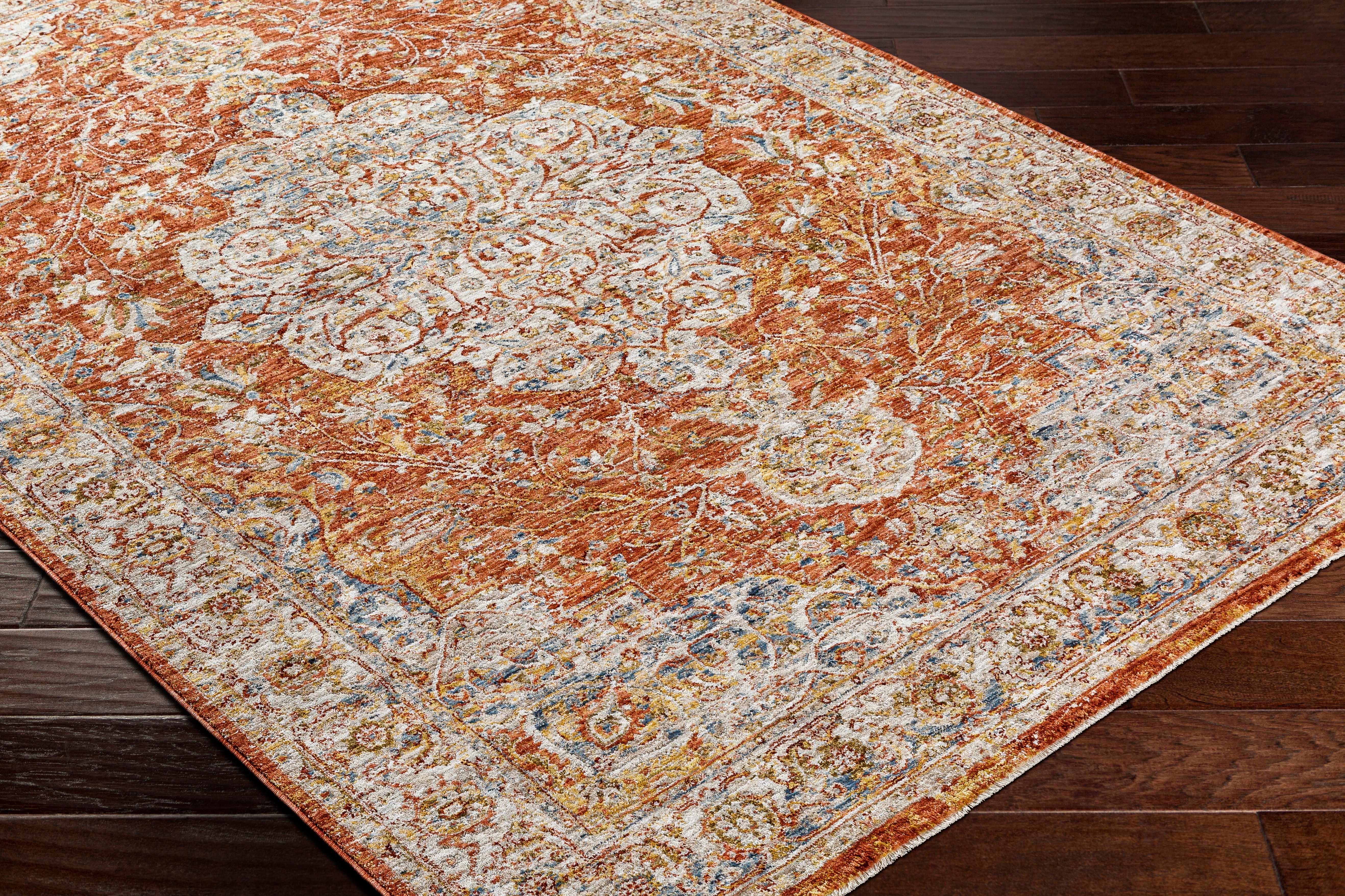 Aman Rust Area Rug - Clearance - Image 6