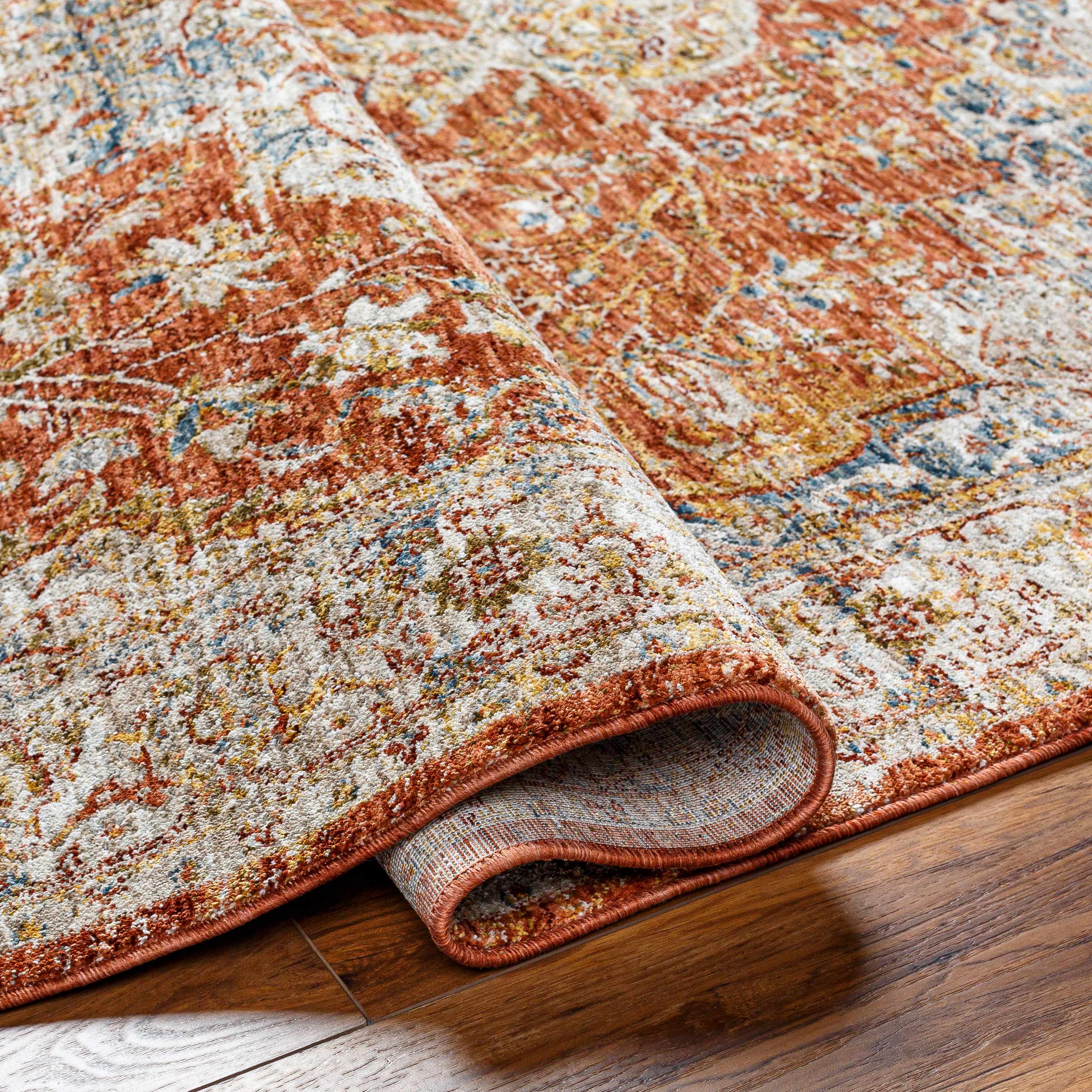 Aman Rust Area Rug - Clearance - Image 7