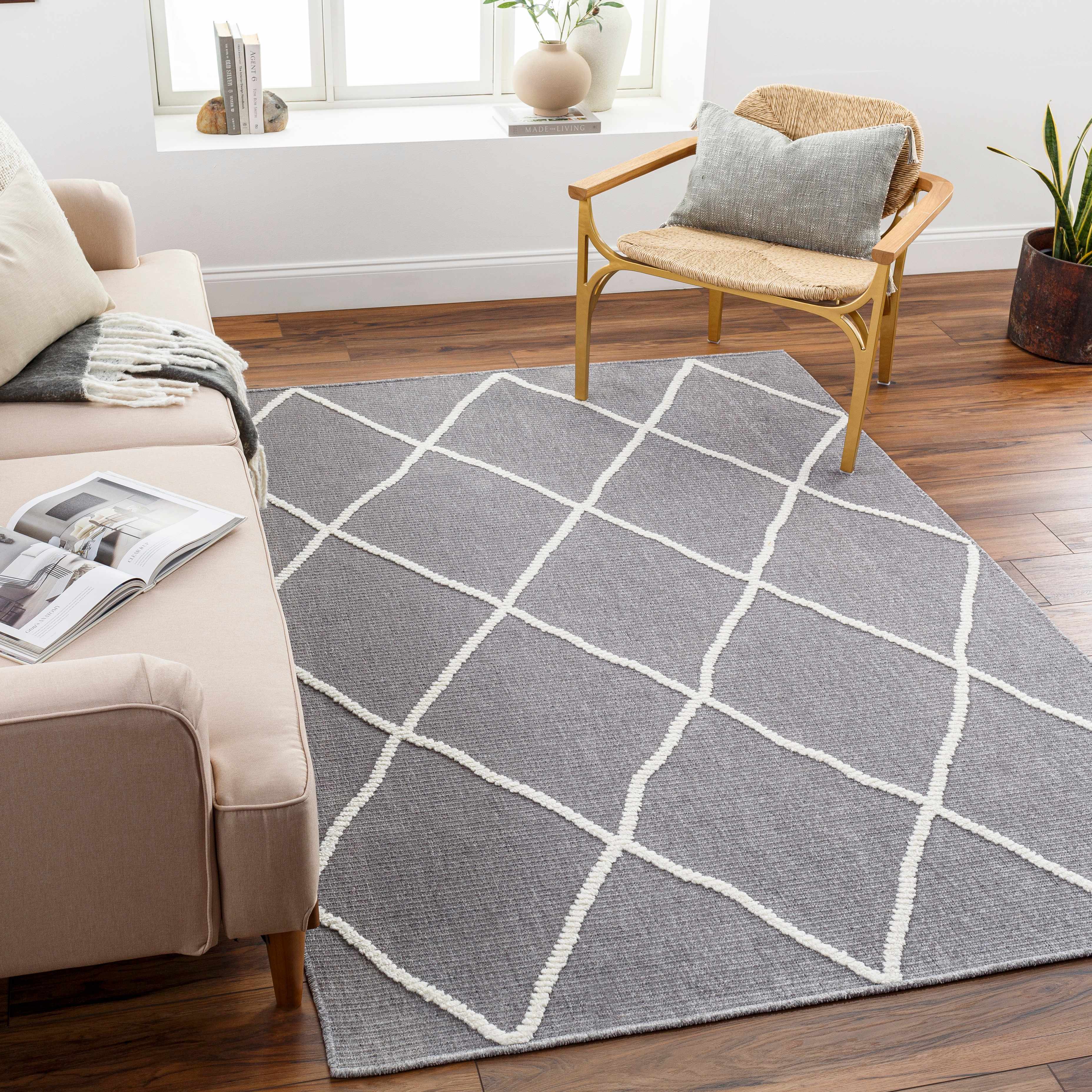 Amani Gray Washable Rug - Clearance - Image 2