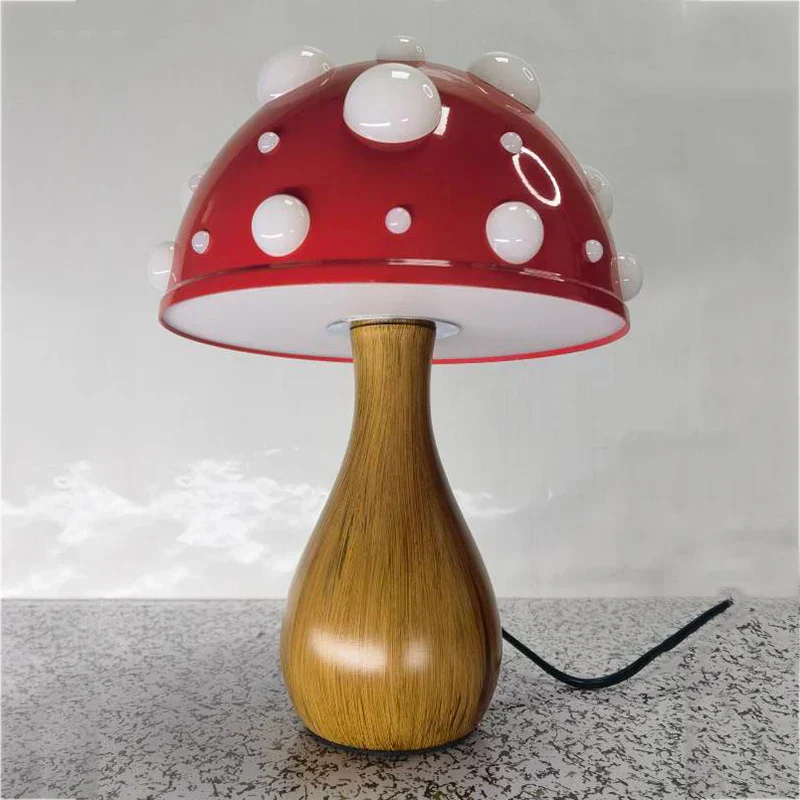 Amanita Mushroom LED Lamp Warm Light Bedside Night Light Desk Decor USB Home - Image 5