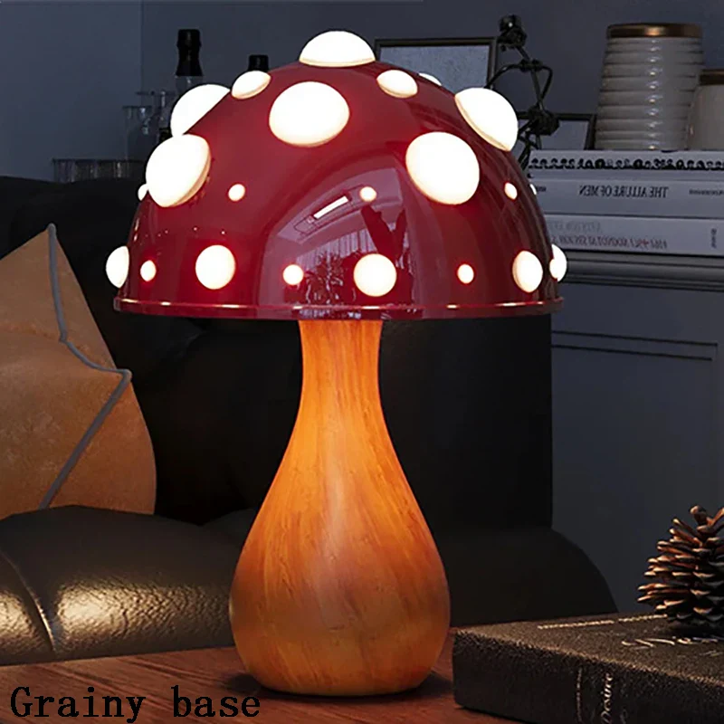 Amanita Mushroom LED Lamp Warm Light Bedside Night Light Desk Decor USB Home - Image 7