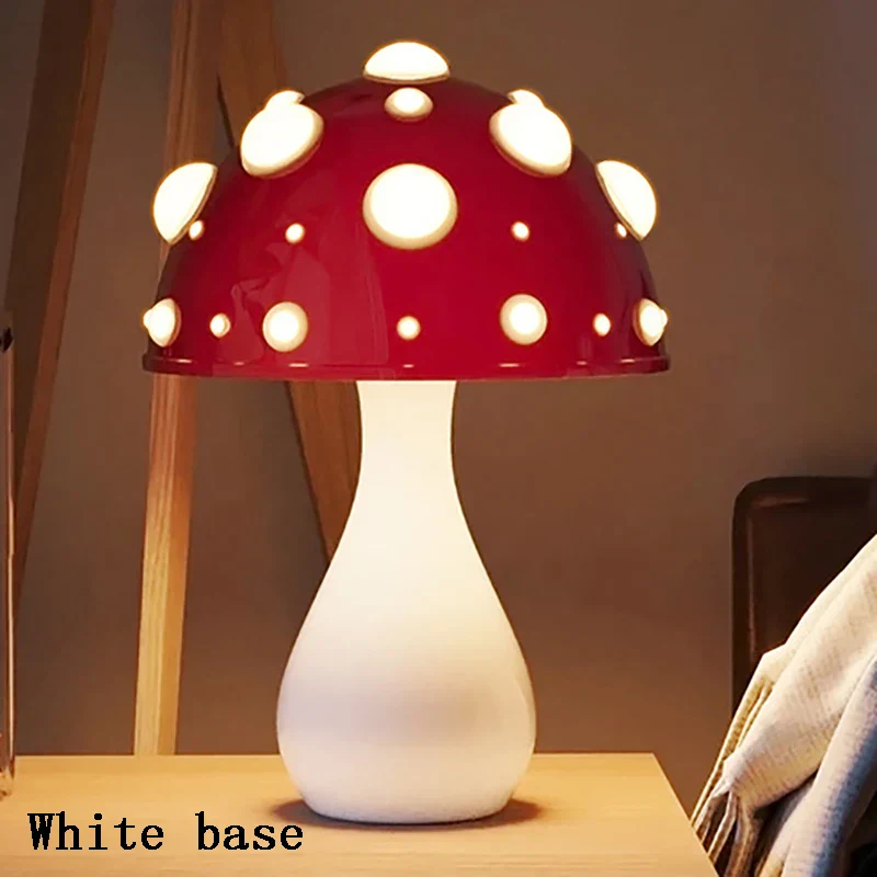 Amanita Mushroom LED Lamp Warm Light Bedside Night Light Desk Decor USB Home - Image 8