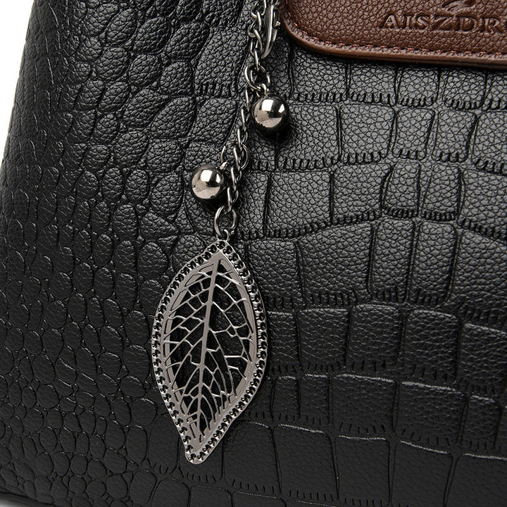 Amara Genuine Leather Handbag for Women 3 Compartment Shoulder Bag - Image 3