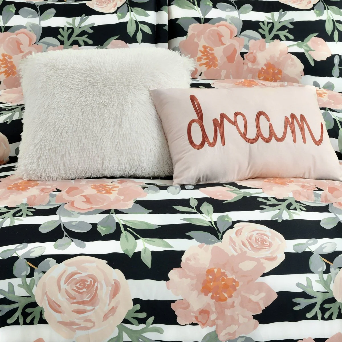 Amara Watercolor Rose 7 Piece Comforter Set - Image 3