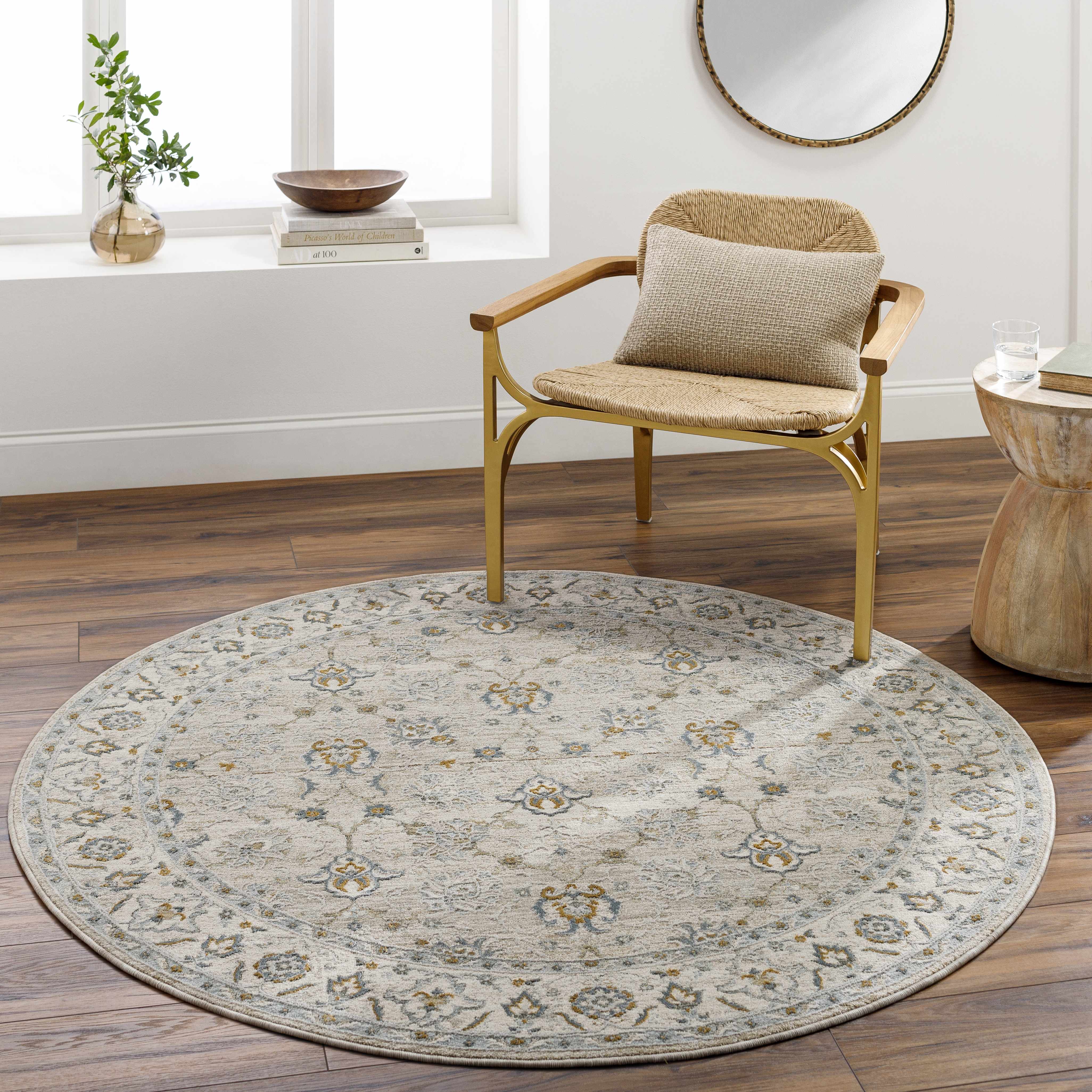 Amaru Cream & Sage Textured Rug with Fringes - Image 11