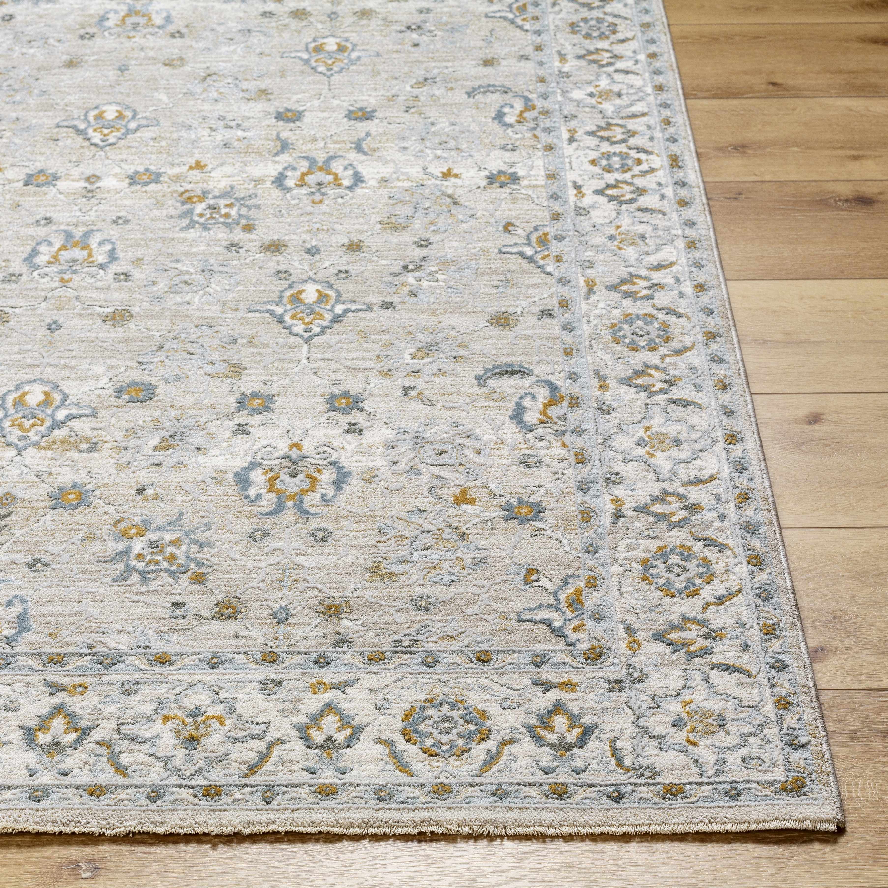 Amaru Cream & Sage Textured Rug with Fringes - Image 15