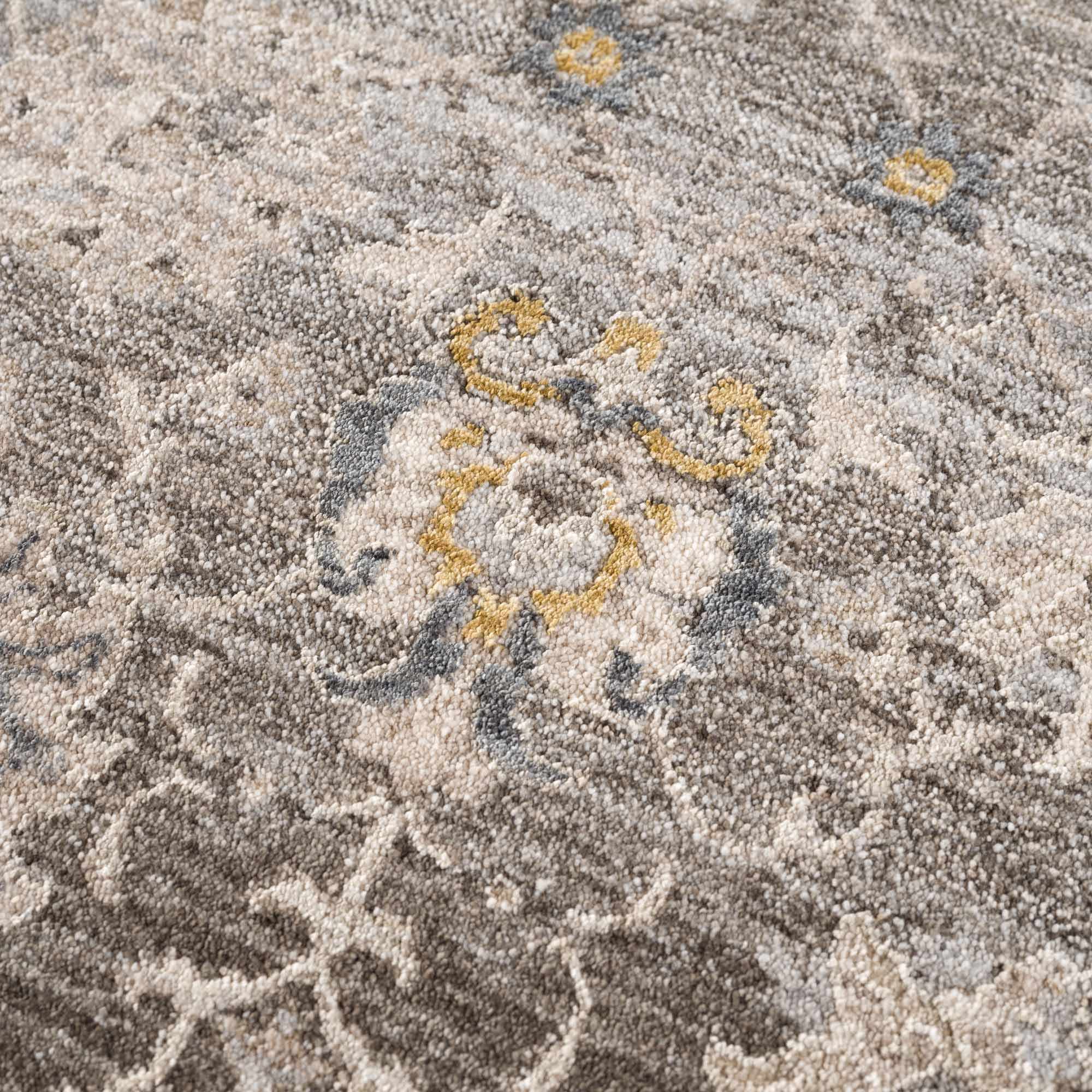 Amaru Green Textured Rug with Fringes - Image 13