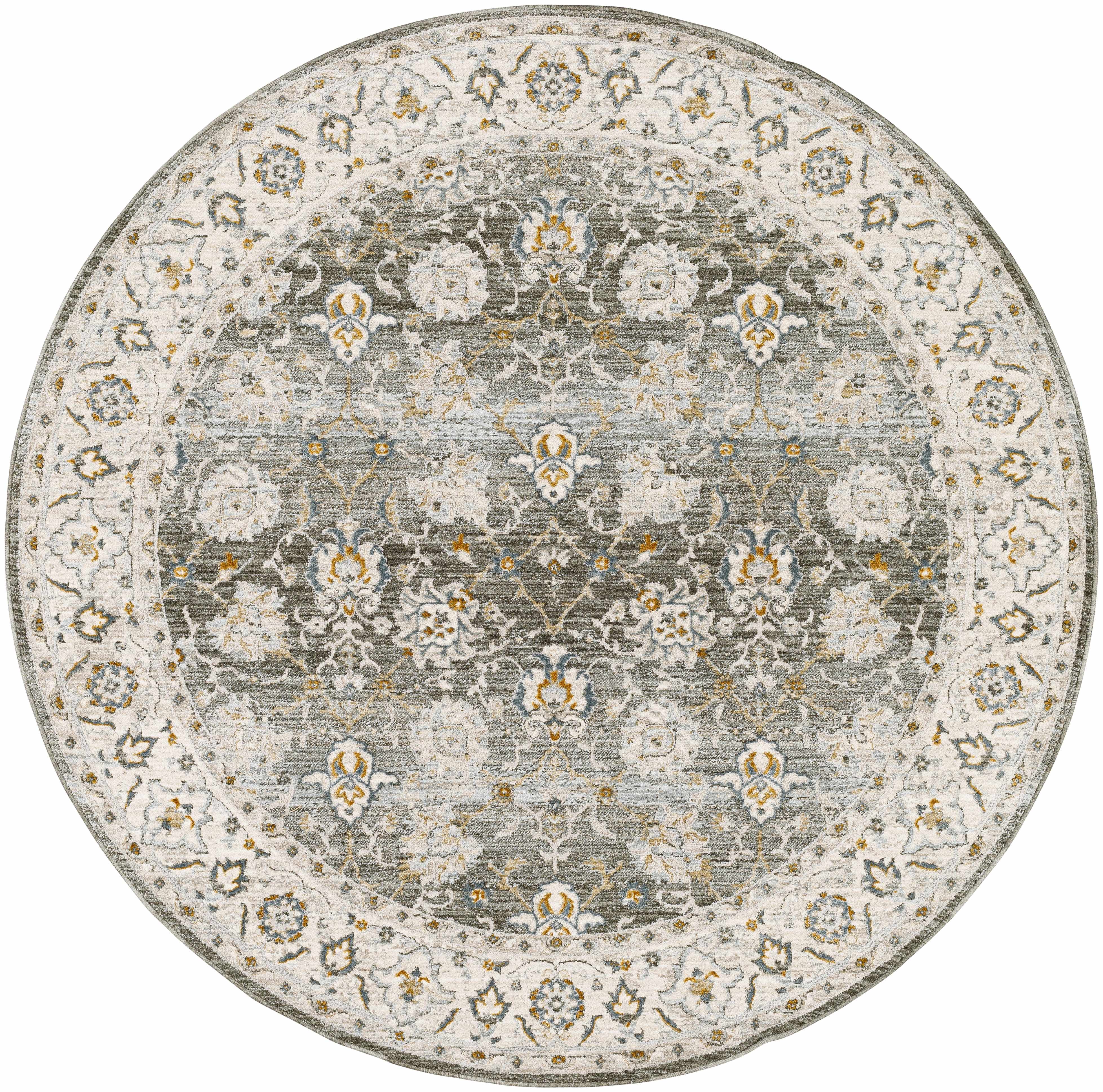 Amaru Green Textured Rug with Fringes - Image 5