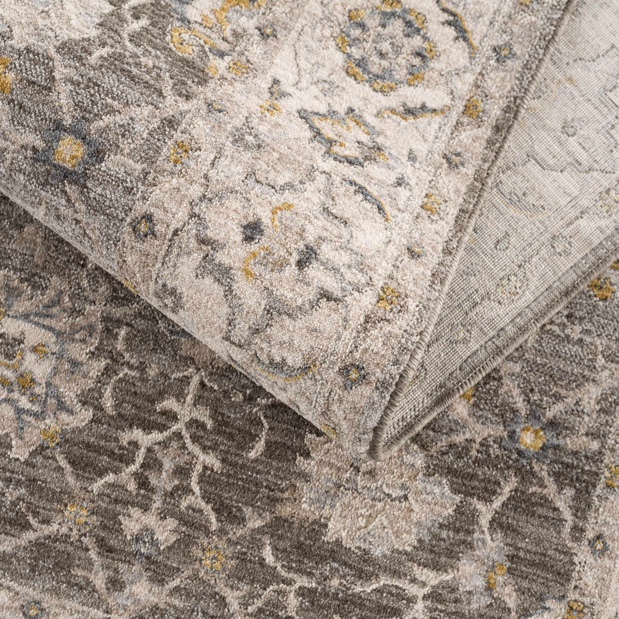 Amaru Green Textured Rug with Fringes - Image 9