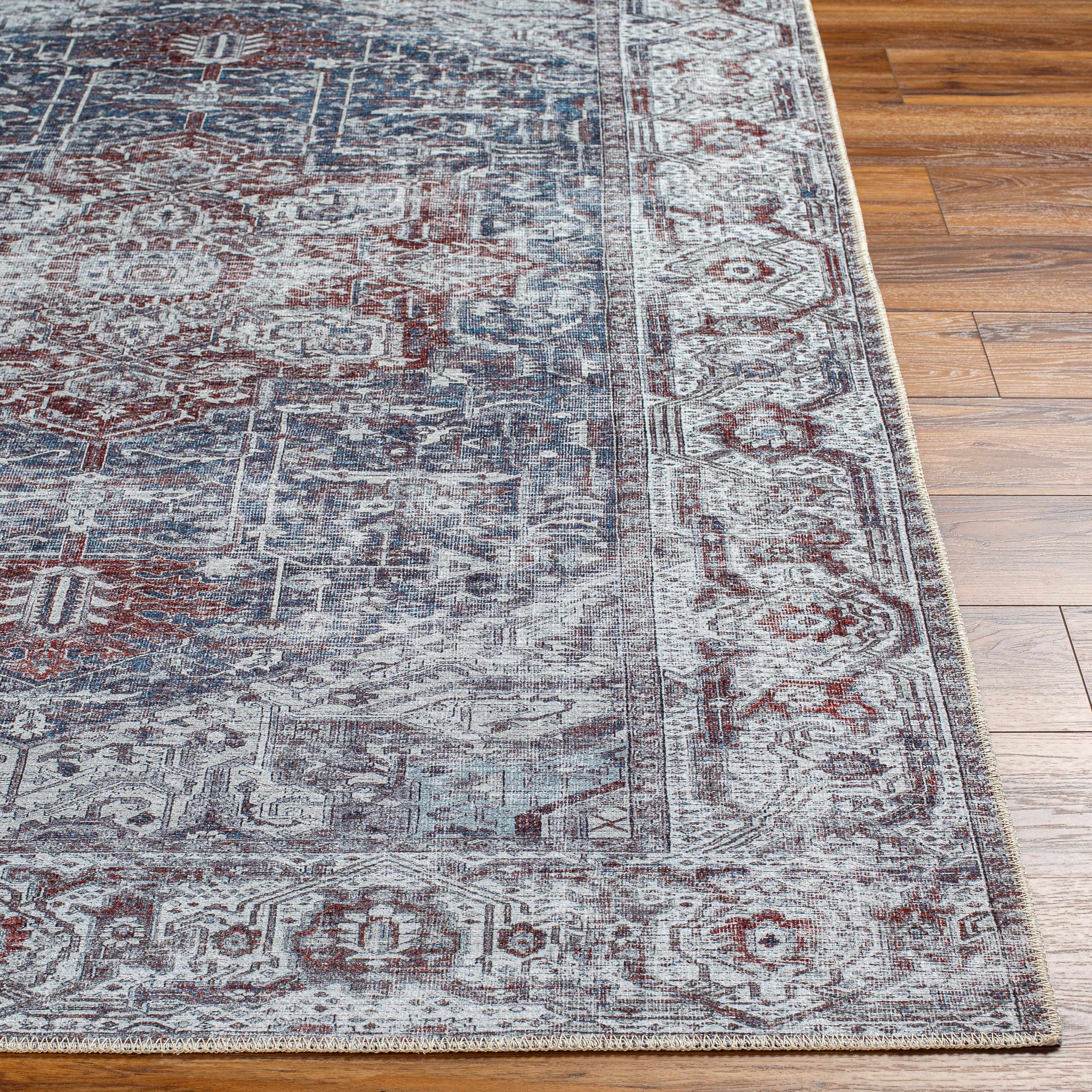 Amato Blue Washable Area Rug - Clearance - Image 5