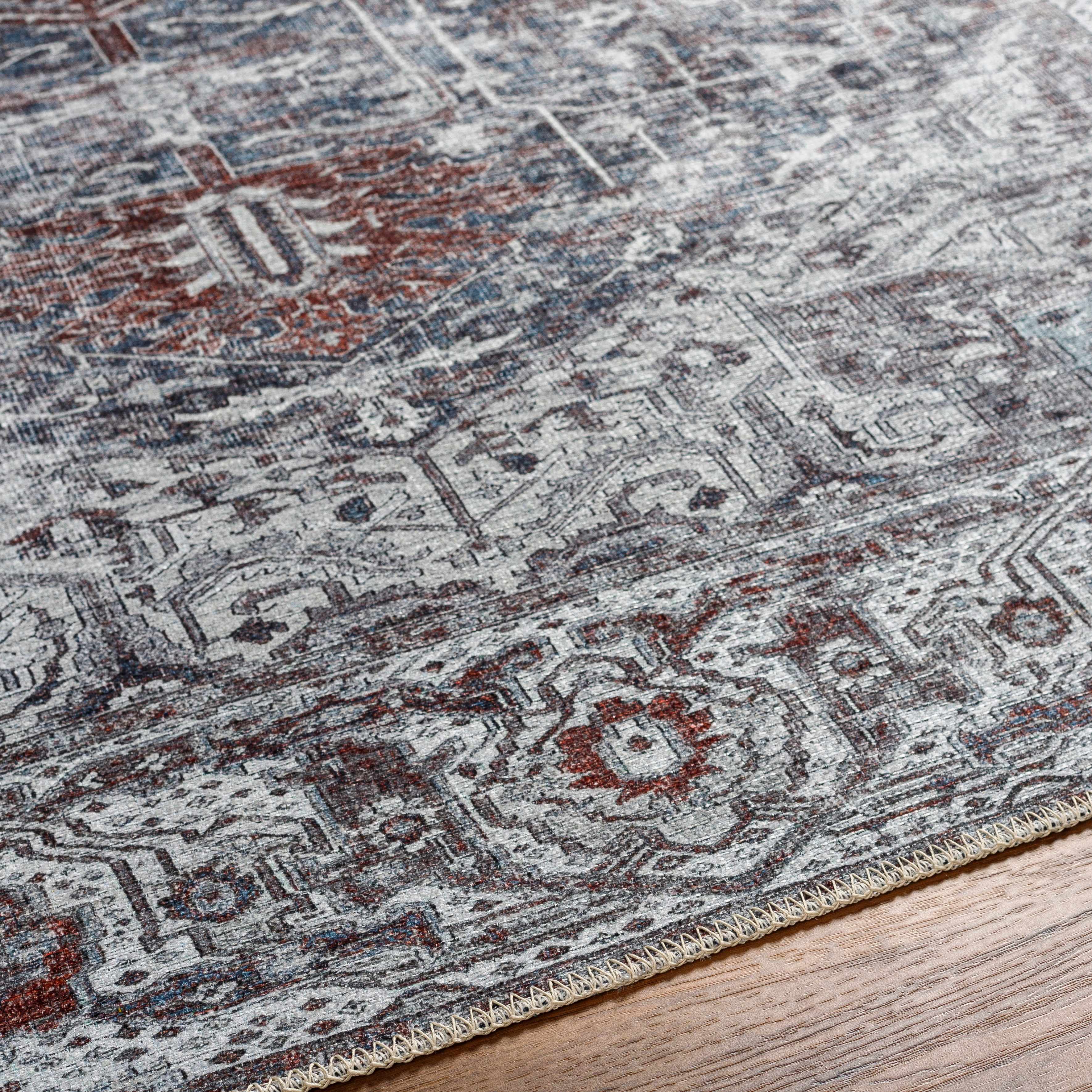 Amato Blue Washable Area Rug - Clearance - Image 6