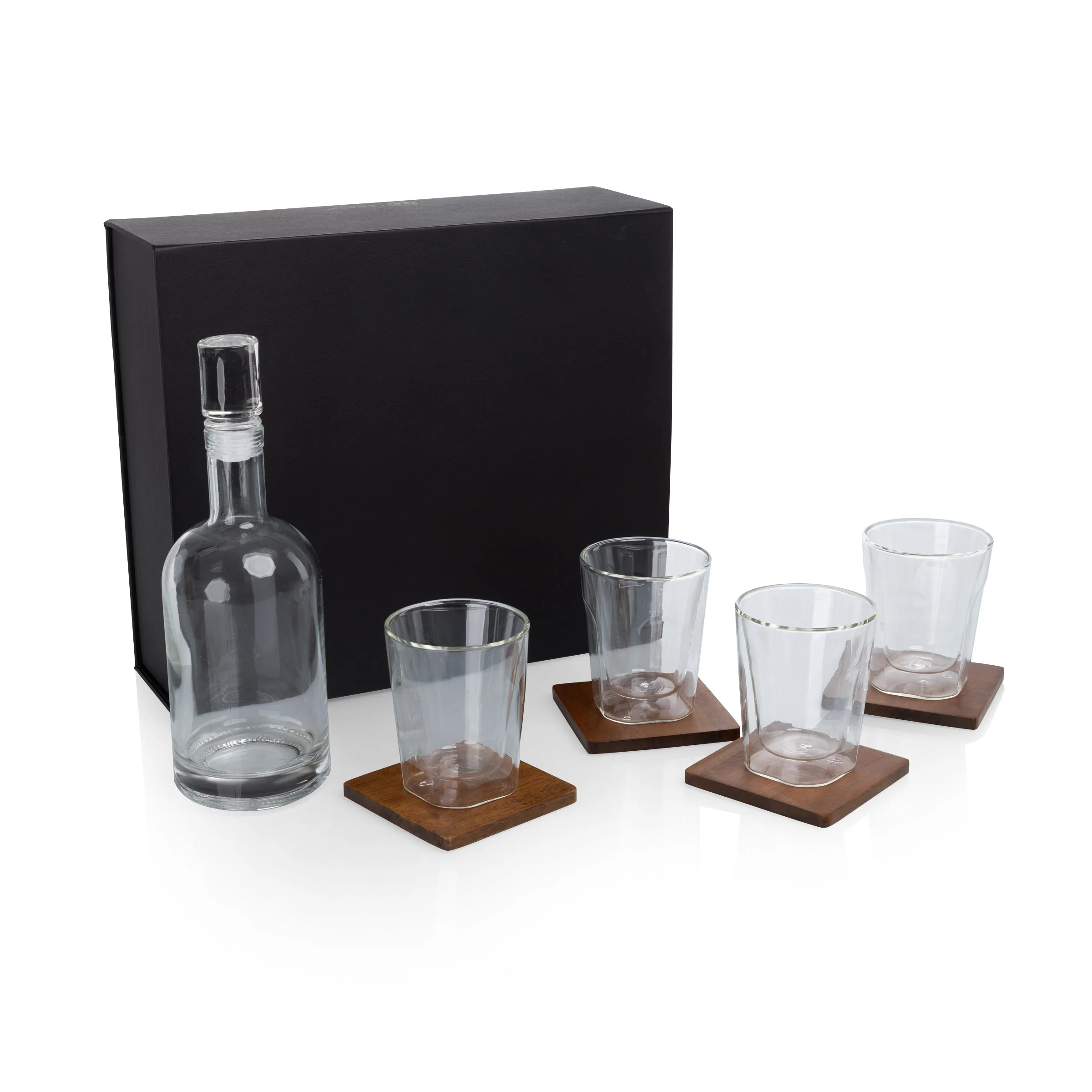 Ambassador Whiskey Box with Decanter and 4 Lowball Glasses - Image 3