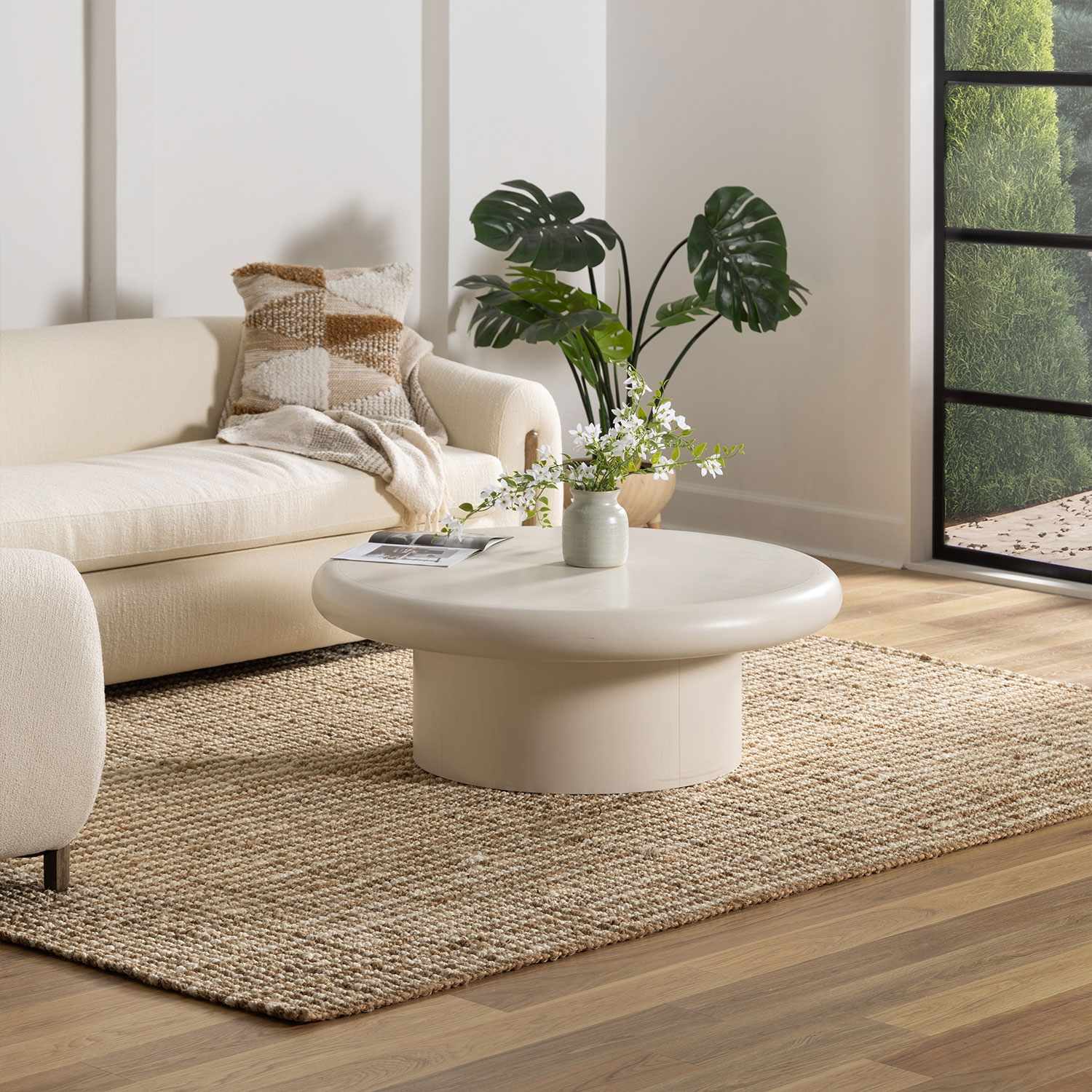 Ambel Tan Camel Jute Area Rug - Image 2