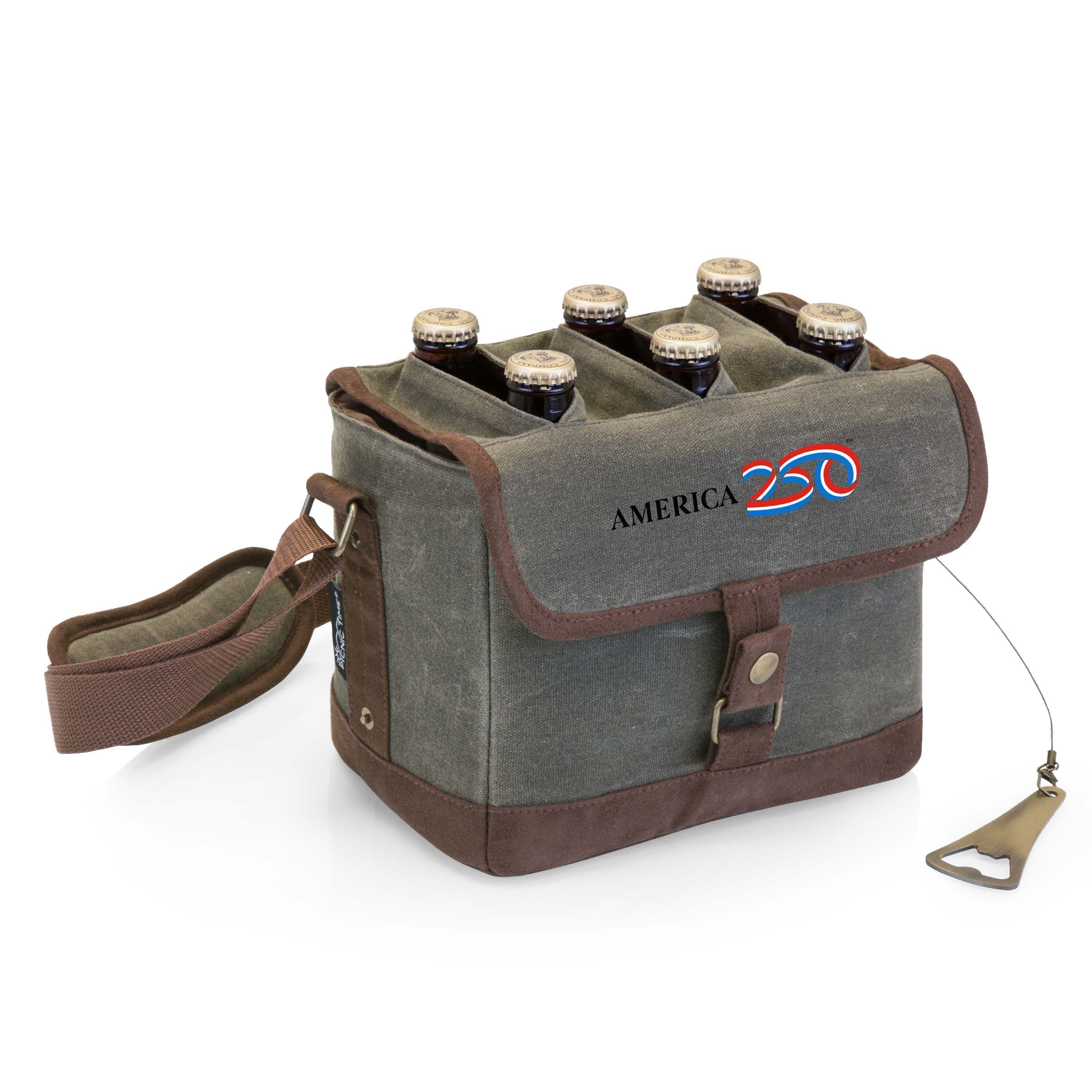 America250 - Beer Caddy Cooler Tote with Opener - Image 3
