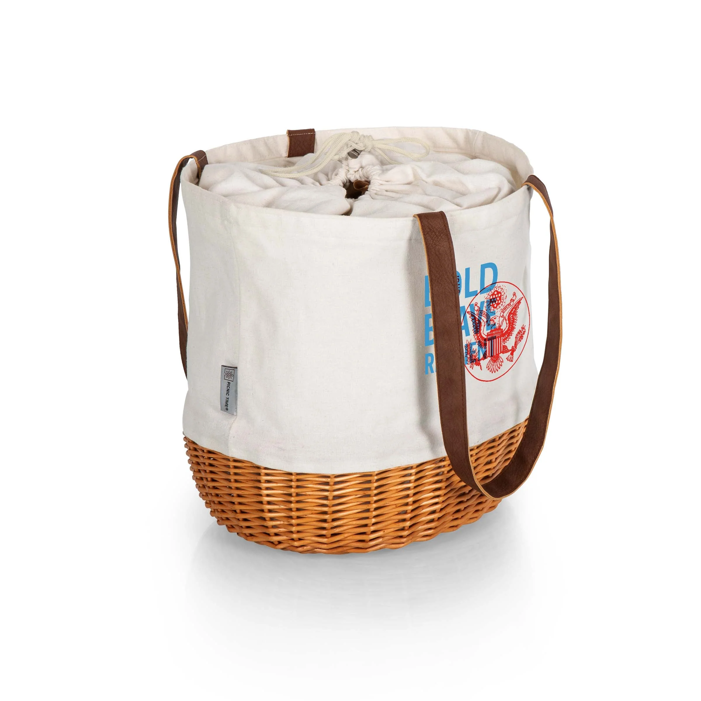 America250 - Coronado Canvas and Willow Basket Tote - Image 3