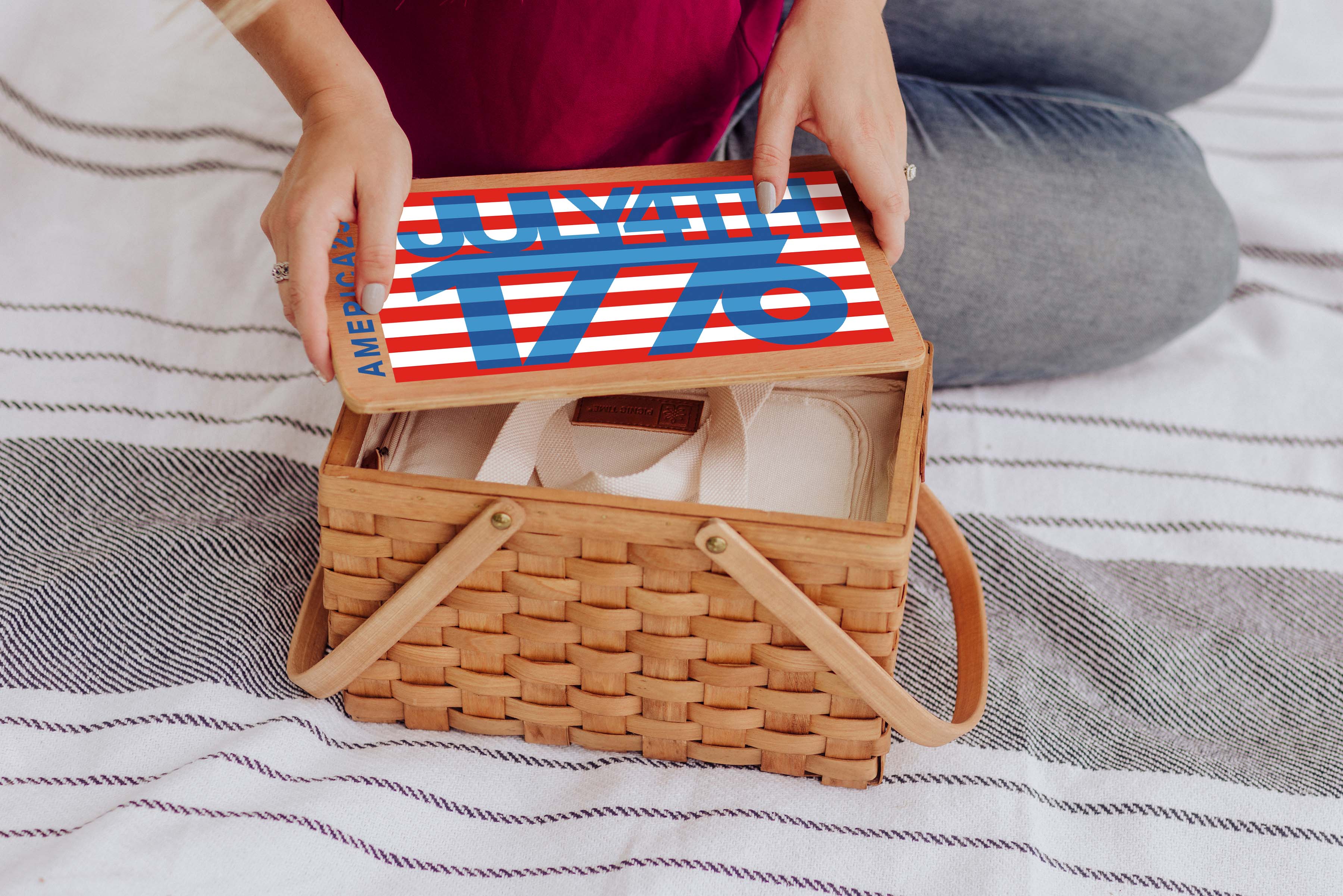 America250 - Poppy Personal Picnic Basket - Image 2