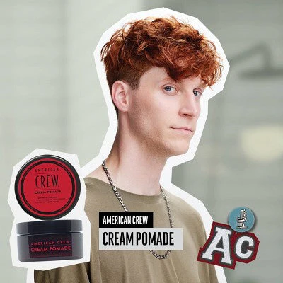American Crew Men's Light Hold and Low Shine Hair Styling Cream Pomade 3oz - Image 3