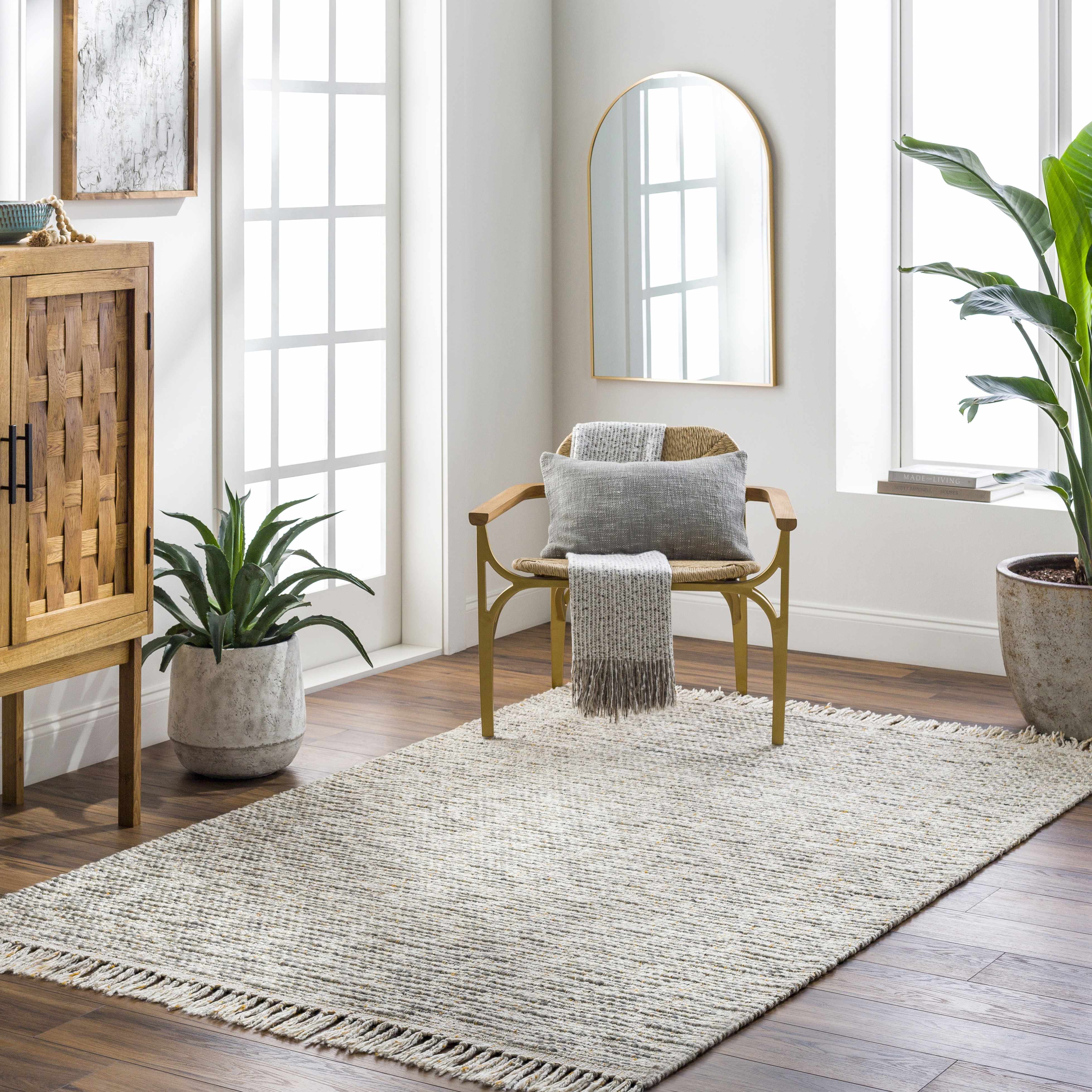 Amiel Beige Hand Woven Area Rug - Clearance - Image 2