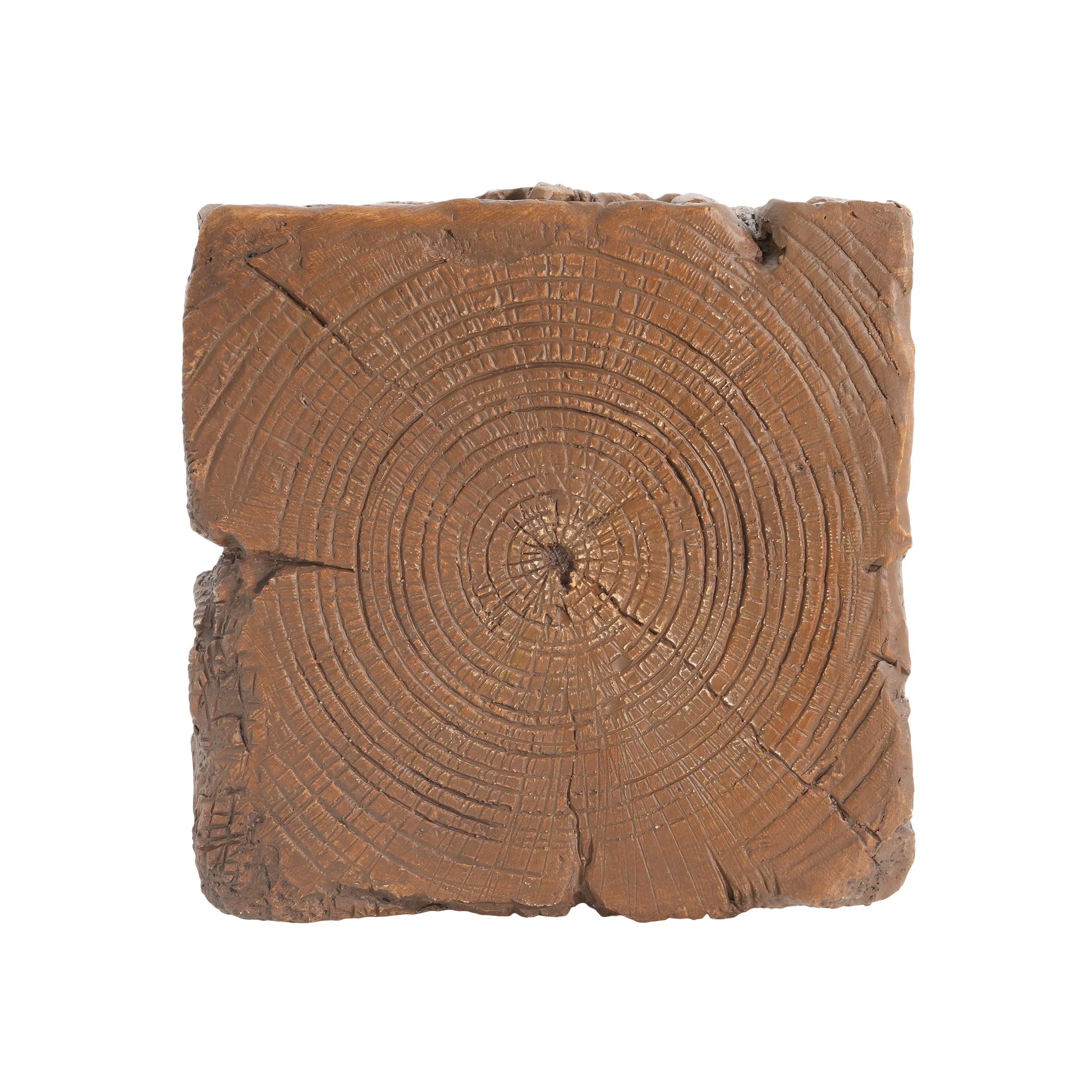 Amira Outdoor And Indoor Stump Shape MGO Side Table Brown Finish - Image 12