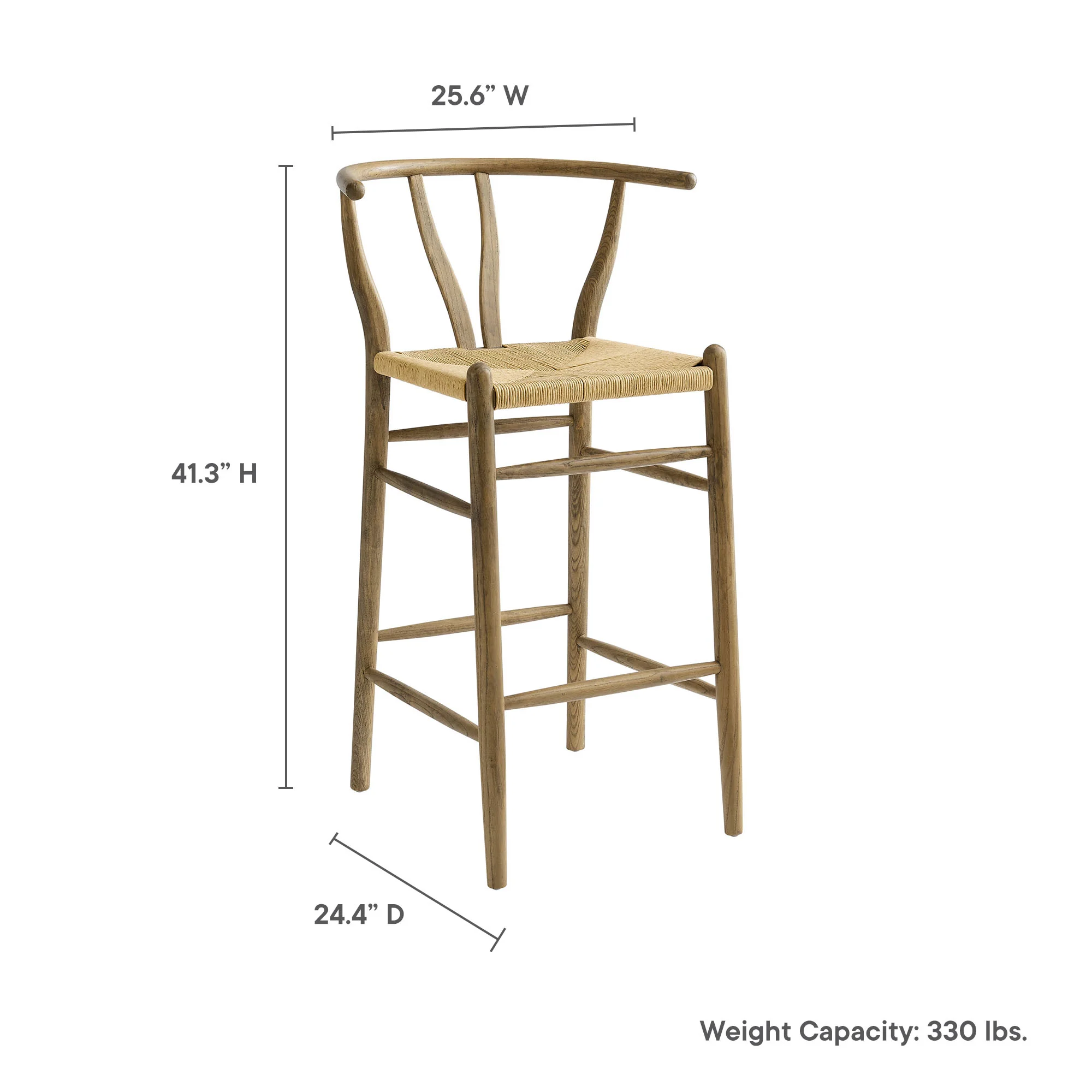Amish Wood Bar Stool by Modway - Image 12