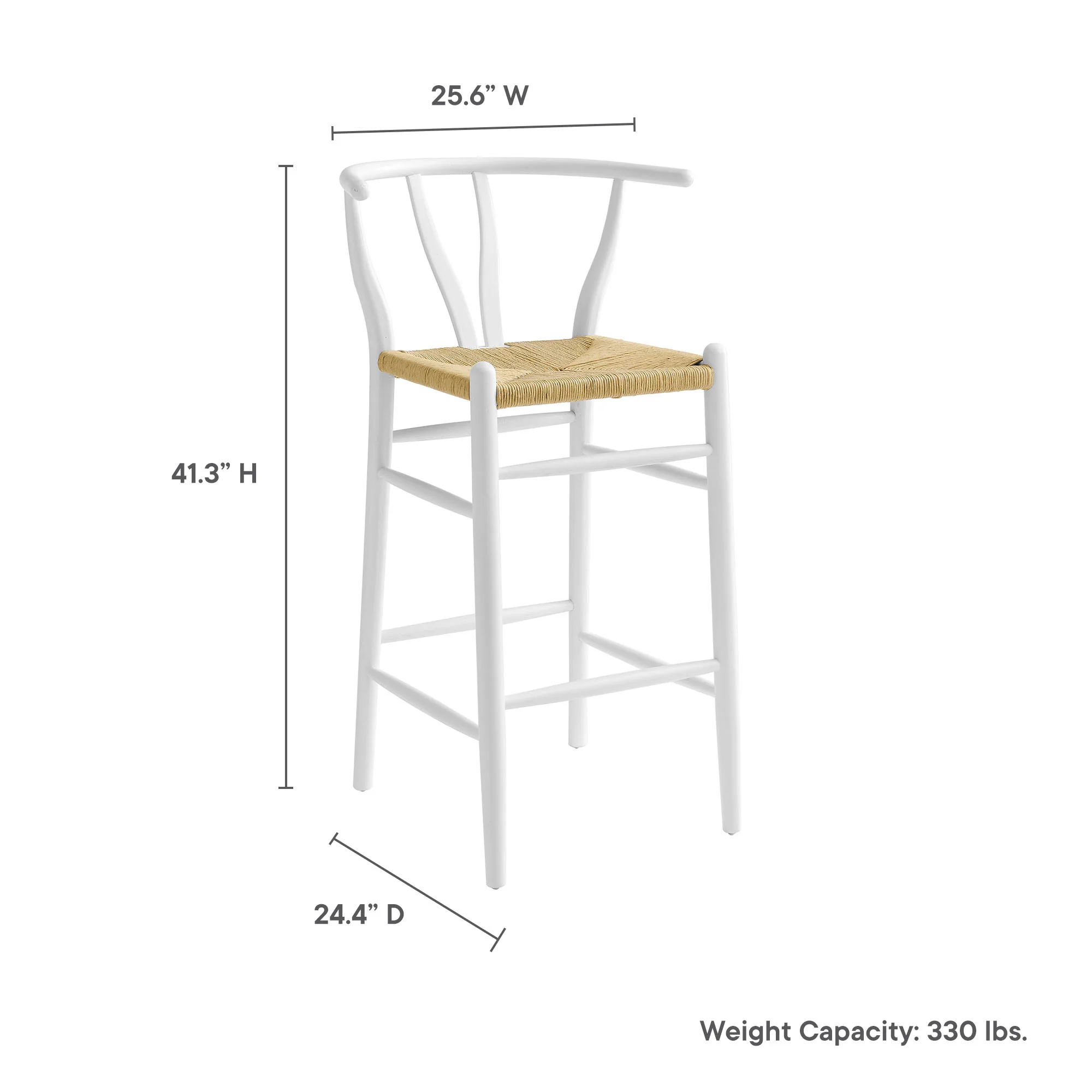 Amish Wood Bar Stool by Modway - Image 2