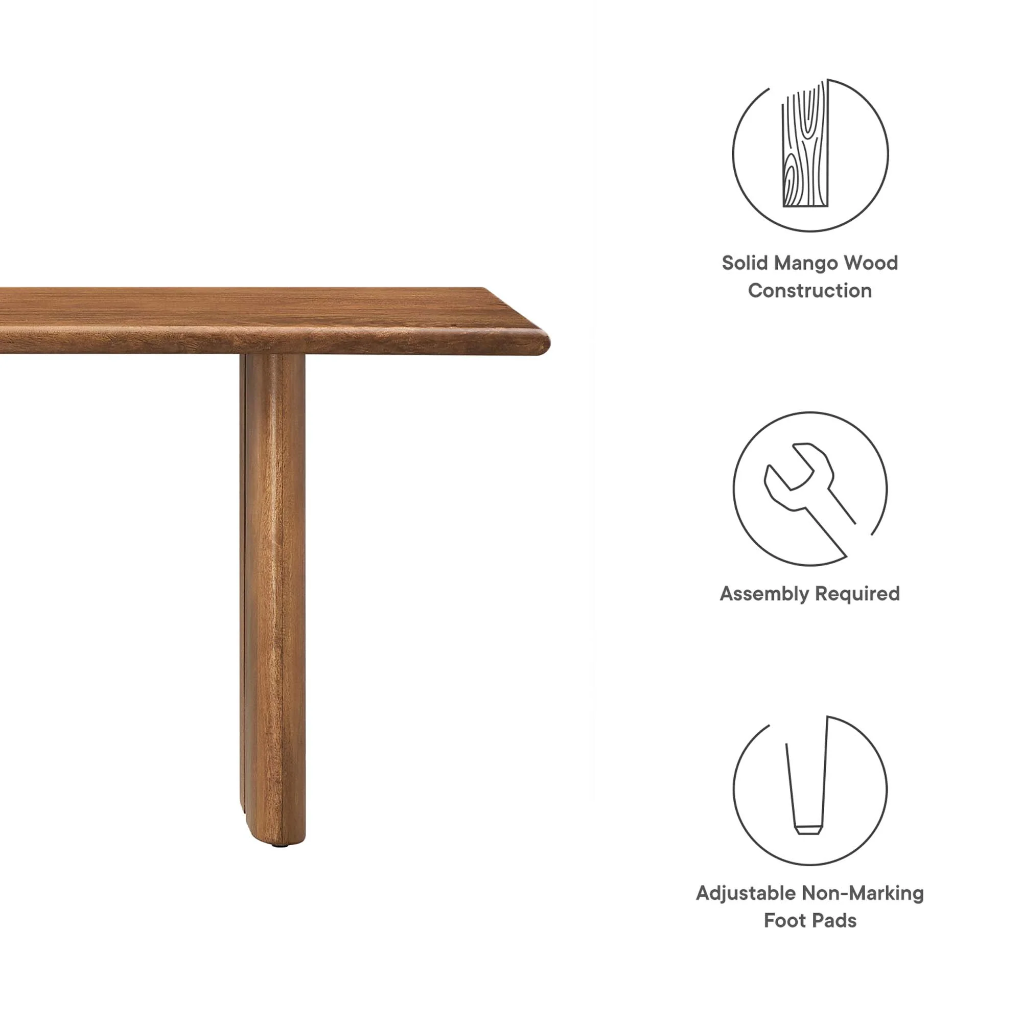 Amistad 58" Wood Bench by Modway - Image 13