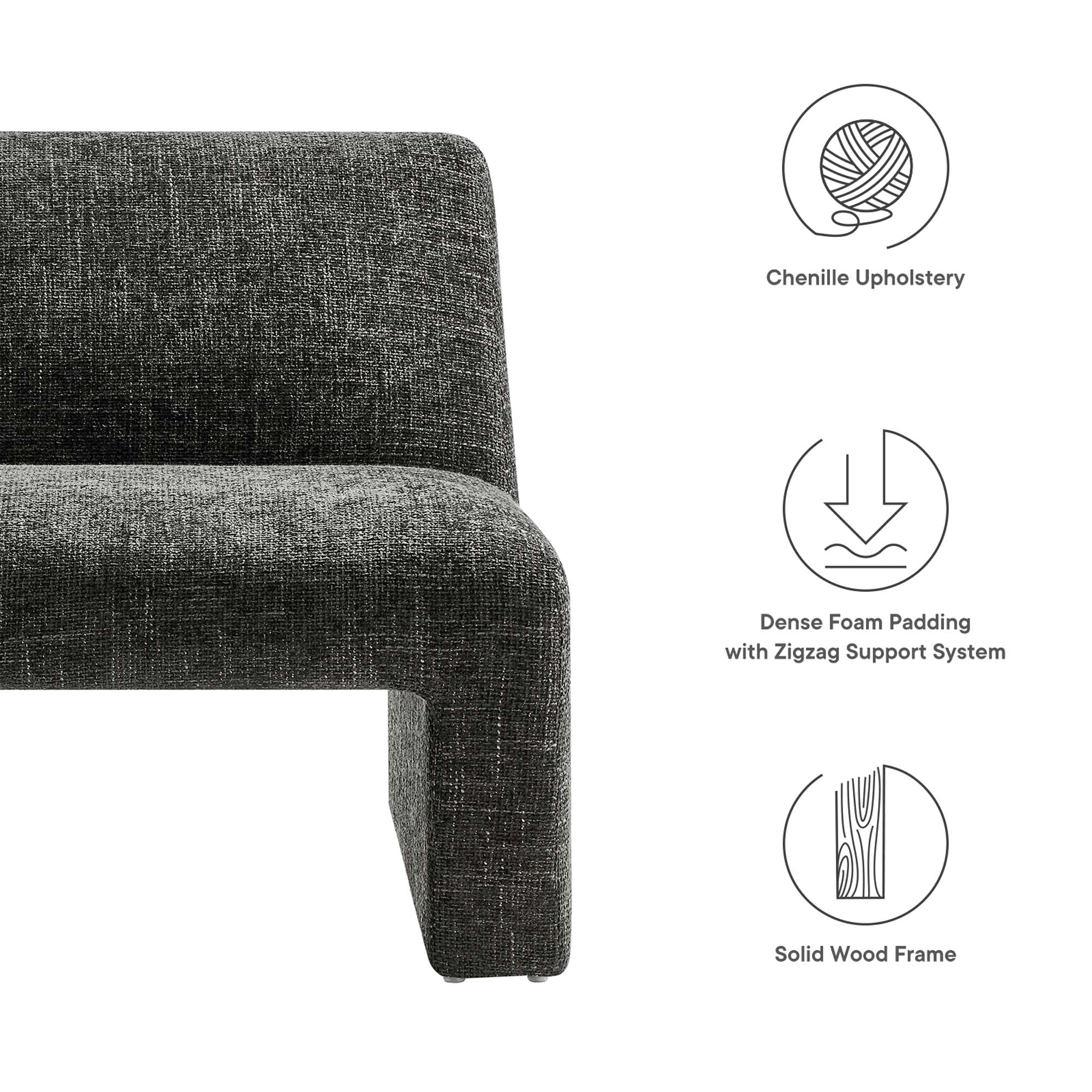 Amita Chenille Upholstered Accent Chair by Modway - Image 13