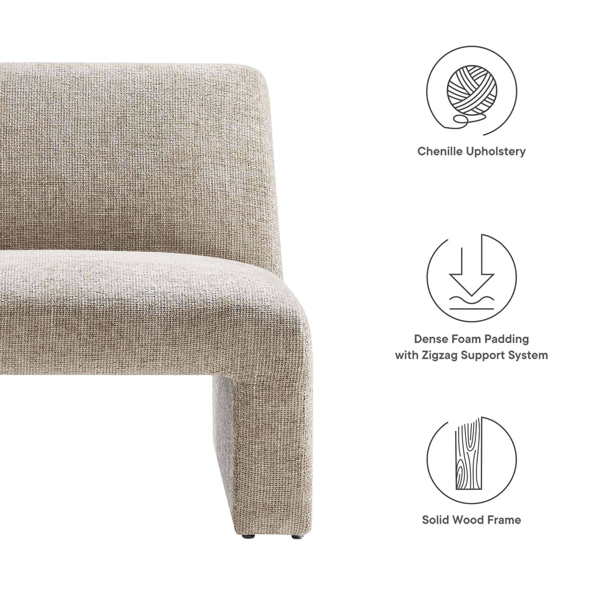 Amita Chenille Upholstered Accent Chair by Modway - Image 2