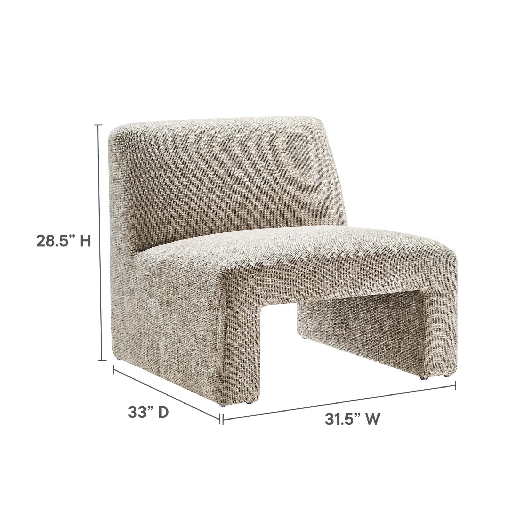 Amita Chenille Upholstered Accent Chair by Modway - Image 3